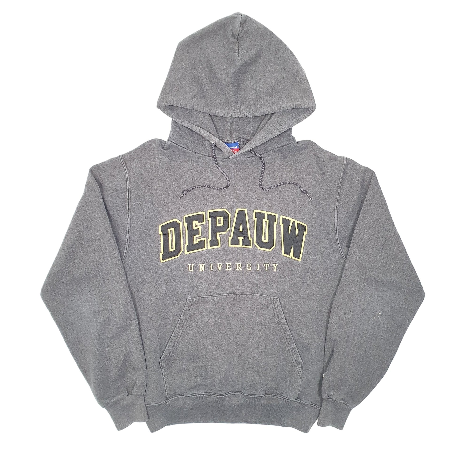 Mens Champion Grey Hoodie Depauw University USA Jumper S – Bundl