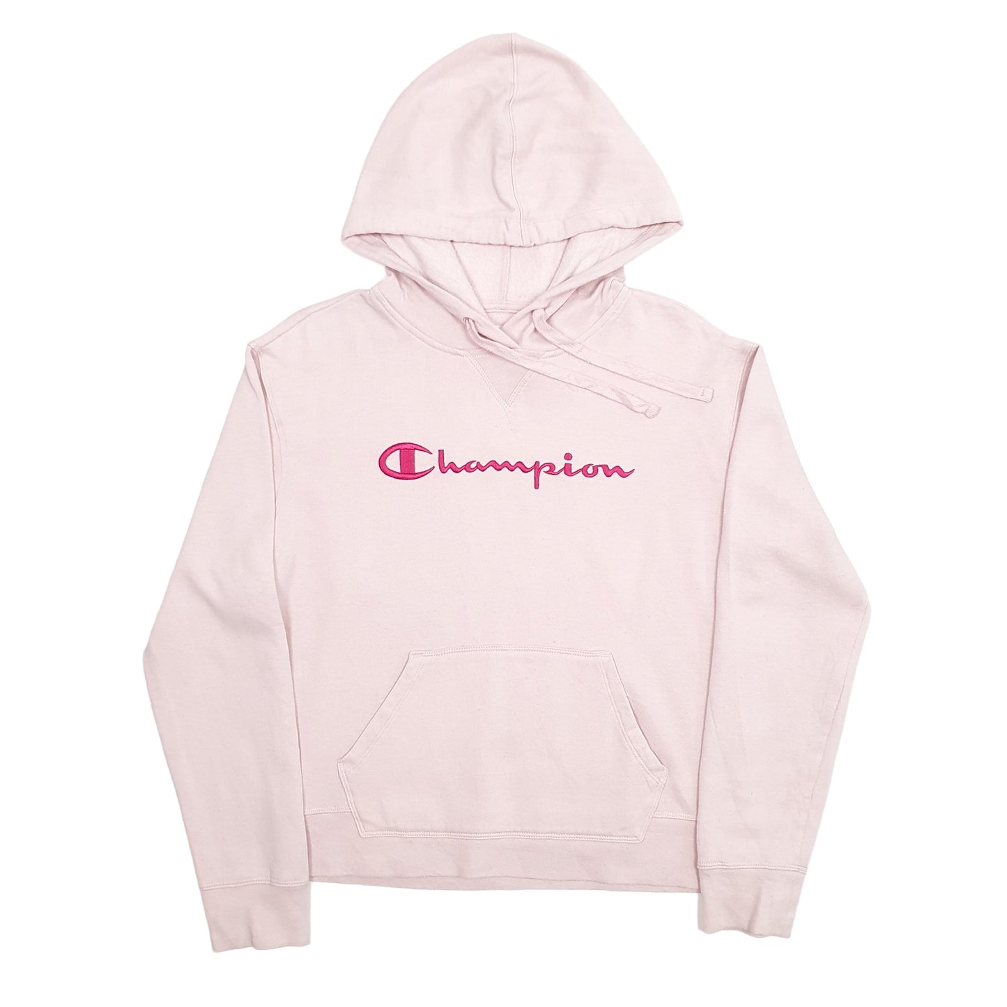 Womens Pink Champion Spellout Hoodie Jumper