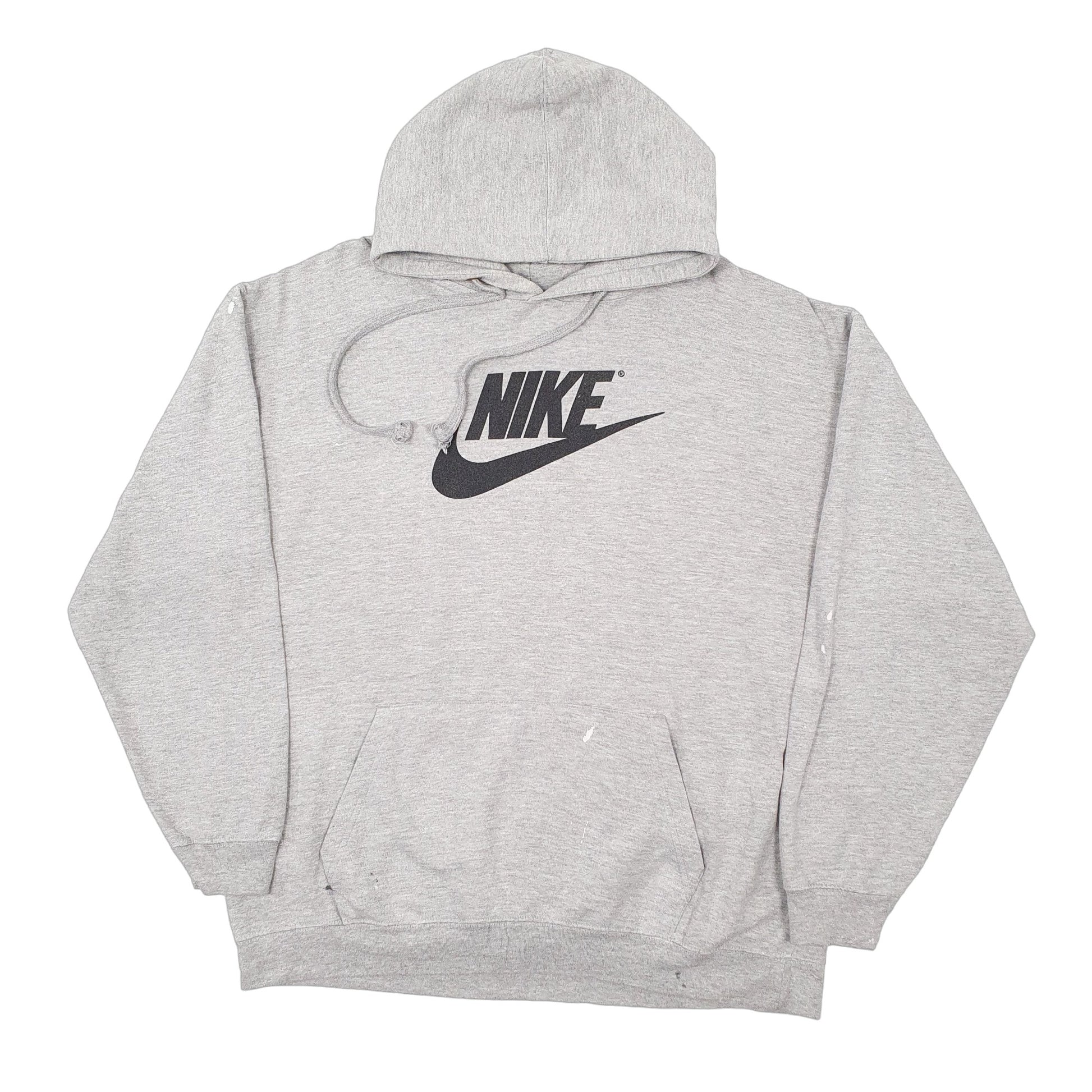 Mens Grey Nike Spellout Hoodie Jumper