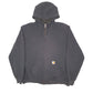 Mens Black Carhartt Sherpa Lined Thermal Hoodie Full Zip Jumper