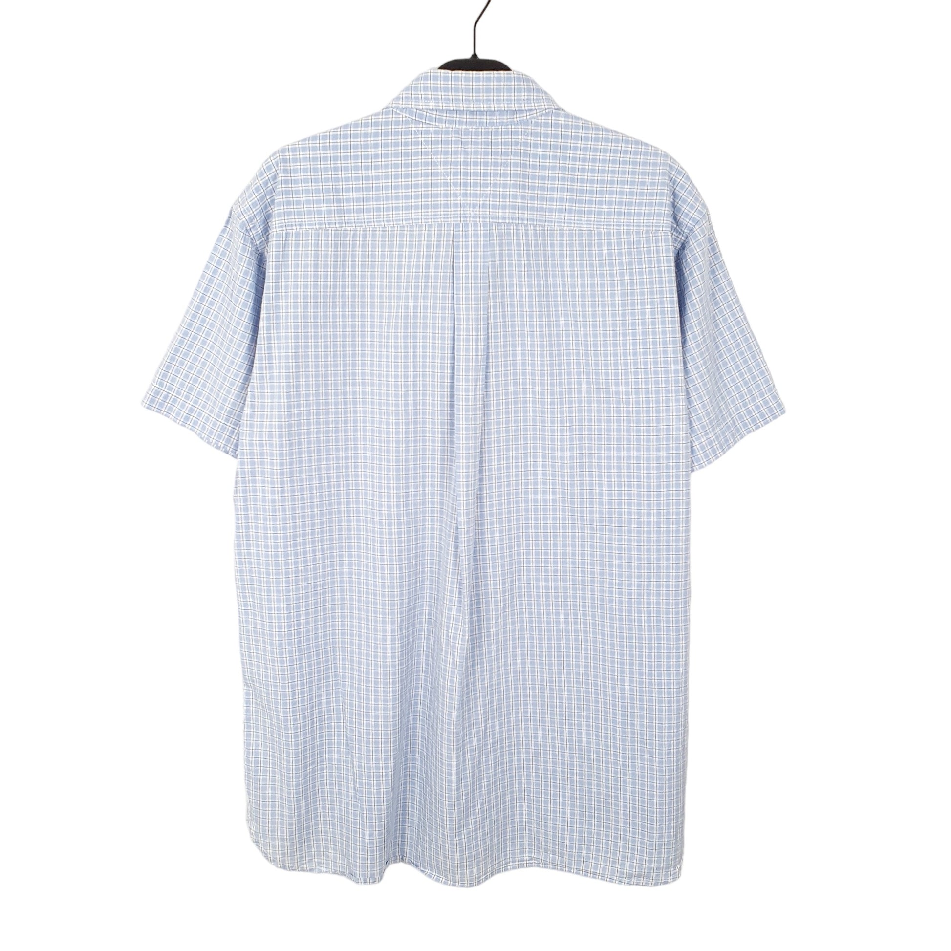 Tommy Hilfiger Short Sleeve Regular Fit Check Shirt Blue