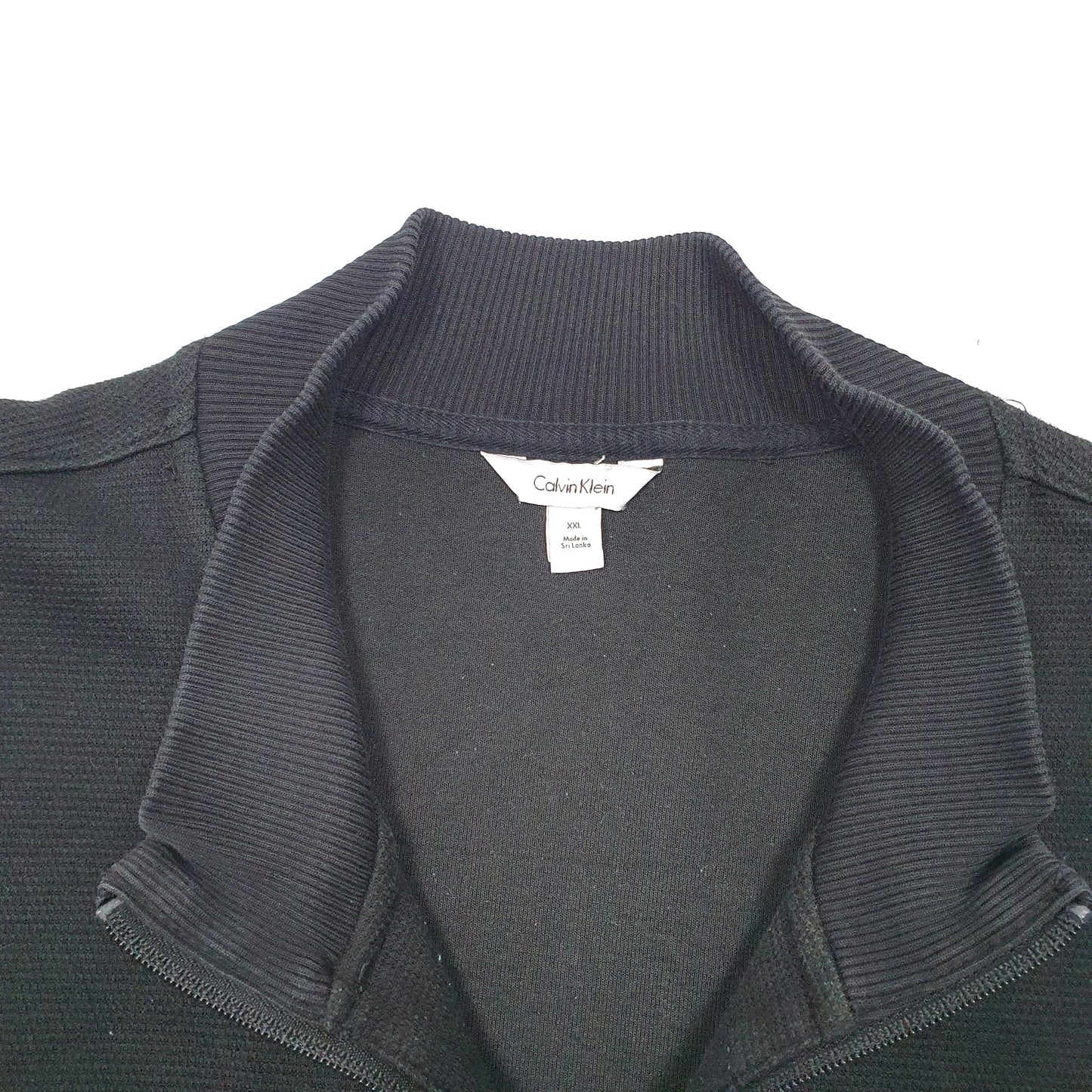 Mens Black Calvin Klein  Full Zip Jumper