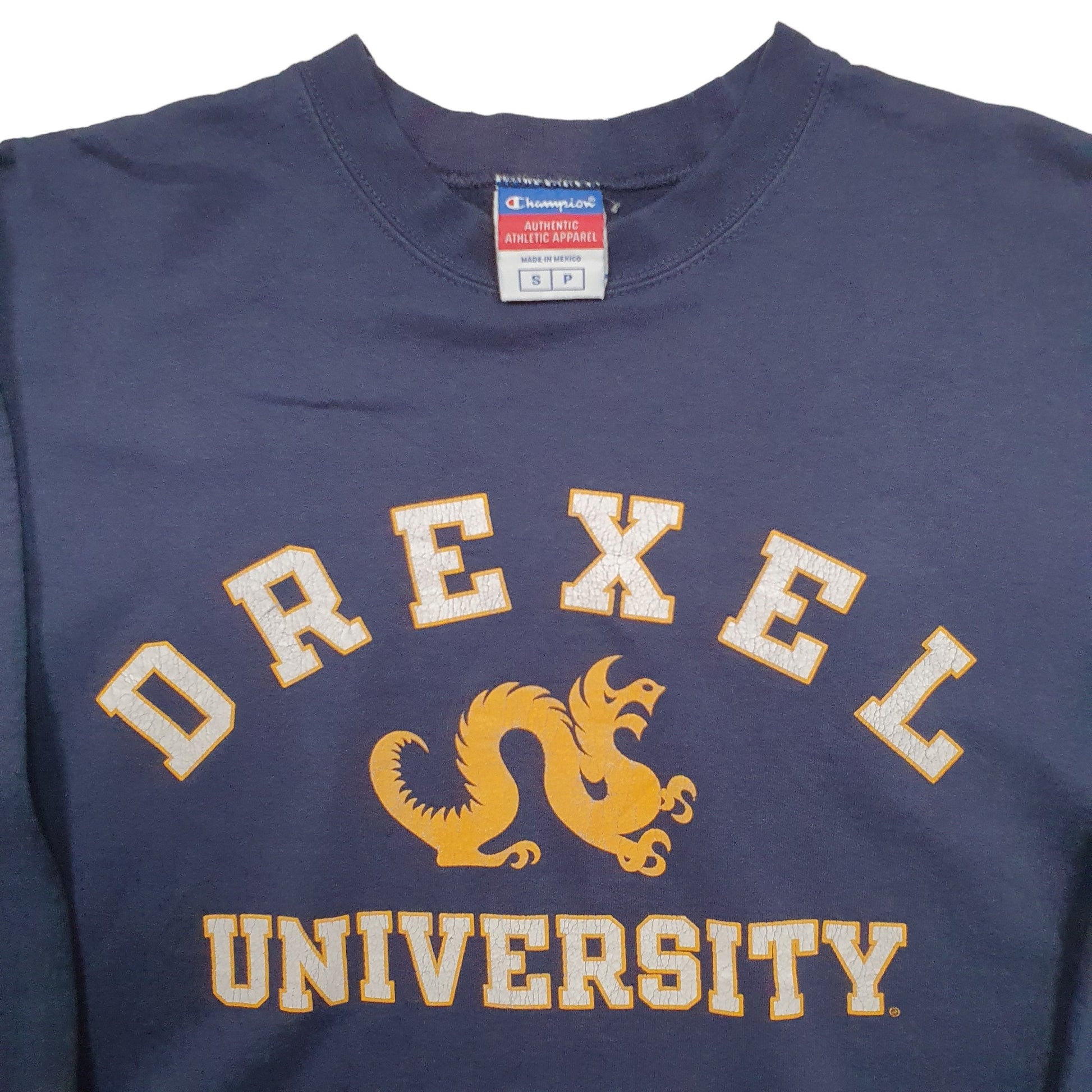 Mens Navy Champion Drexel University Crewneck Jumper