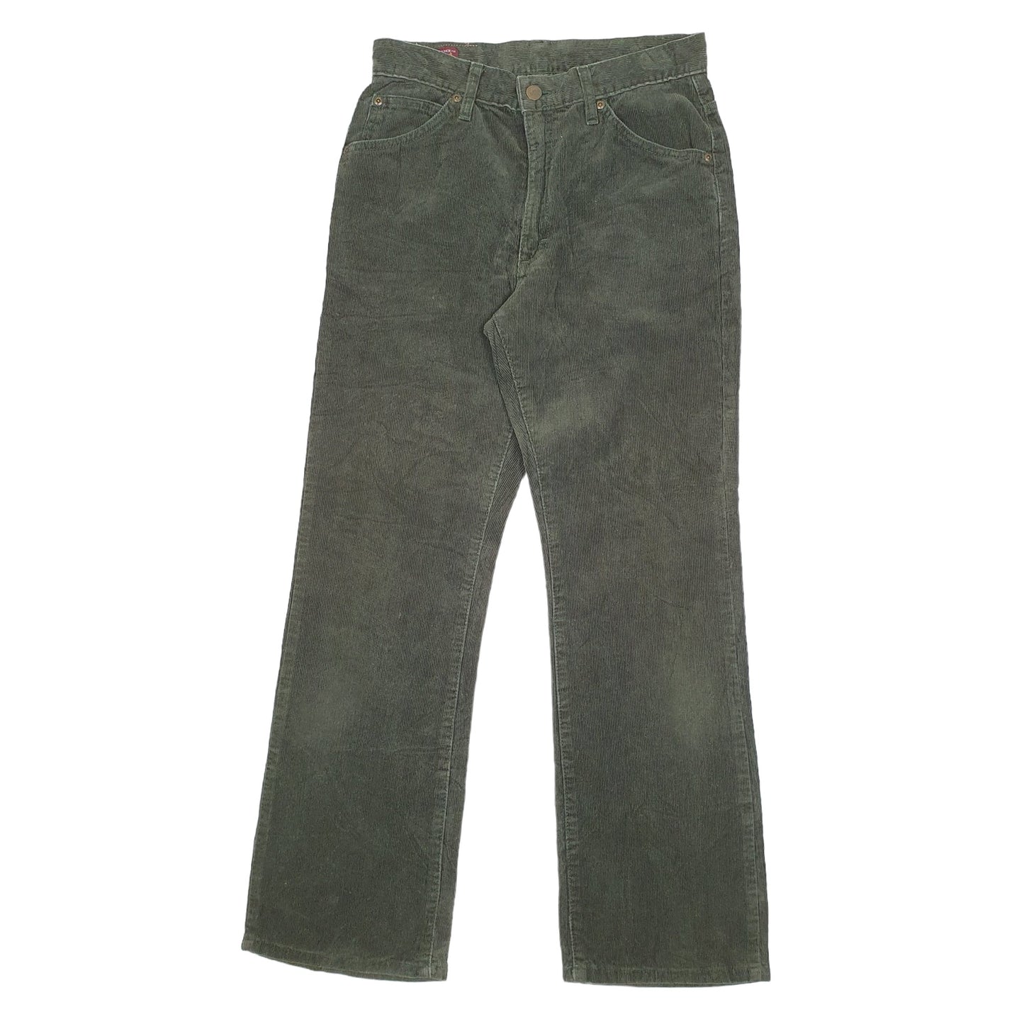 Mens Green Lee  Corduroy Trousers