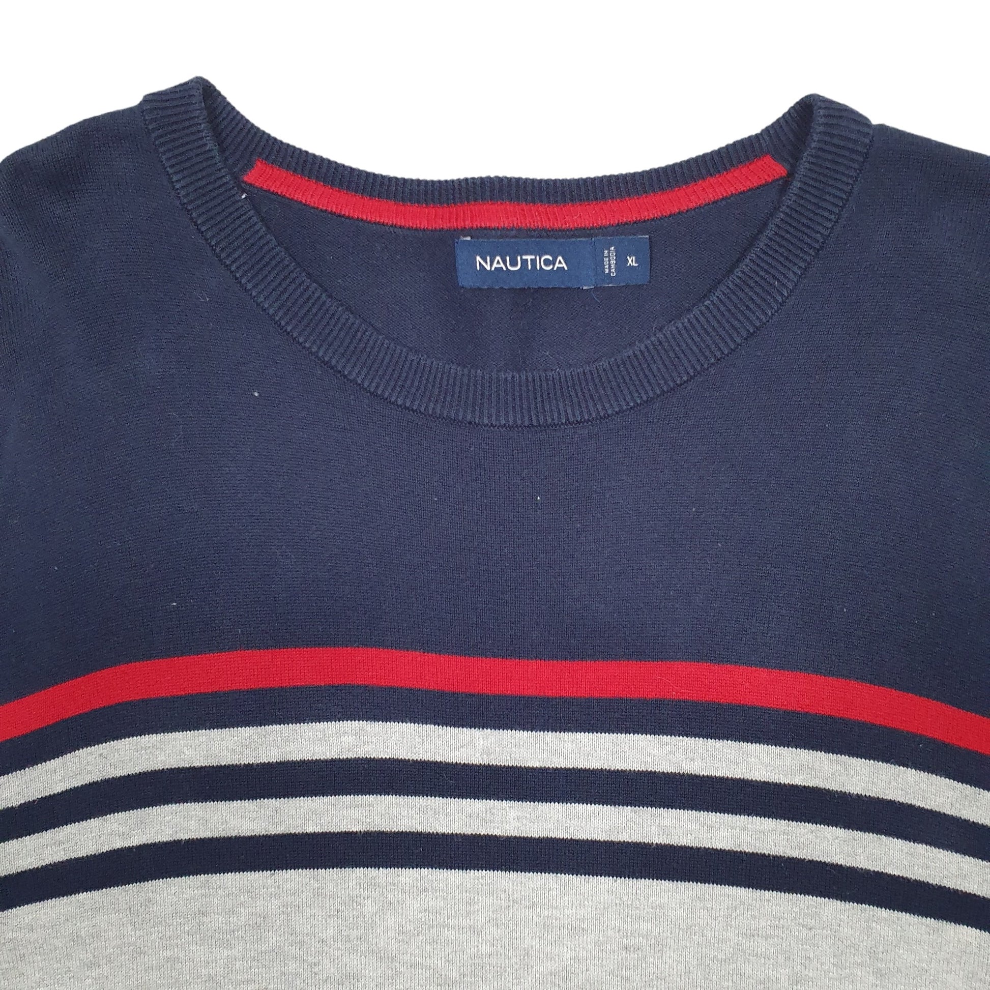 Mens Grey Nautica  Crewneck Jumper