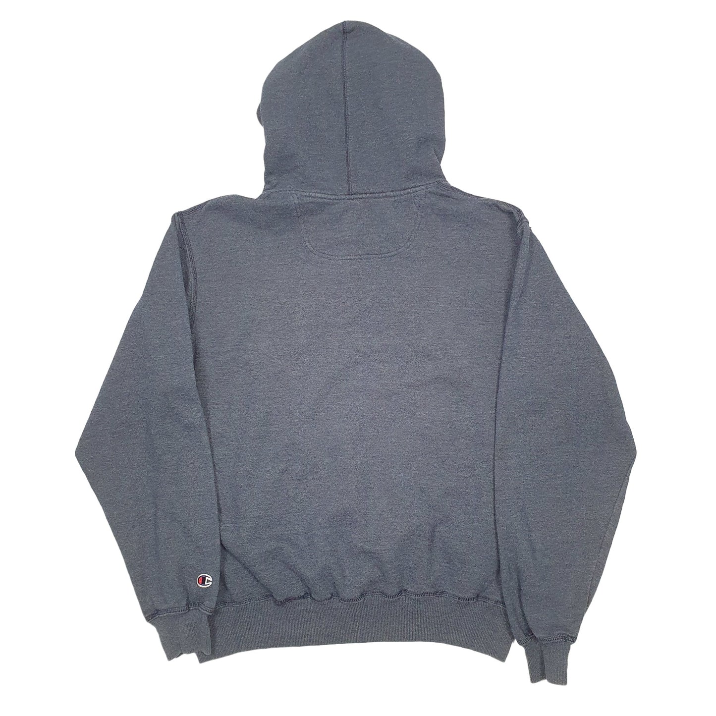 Mens Grey Champion Spellout Hoodie Jumper