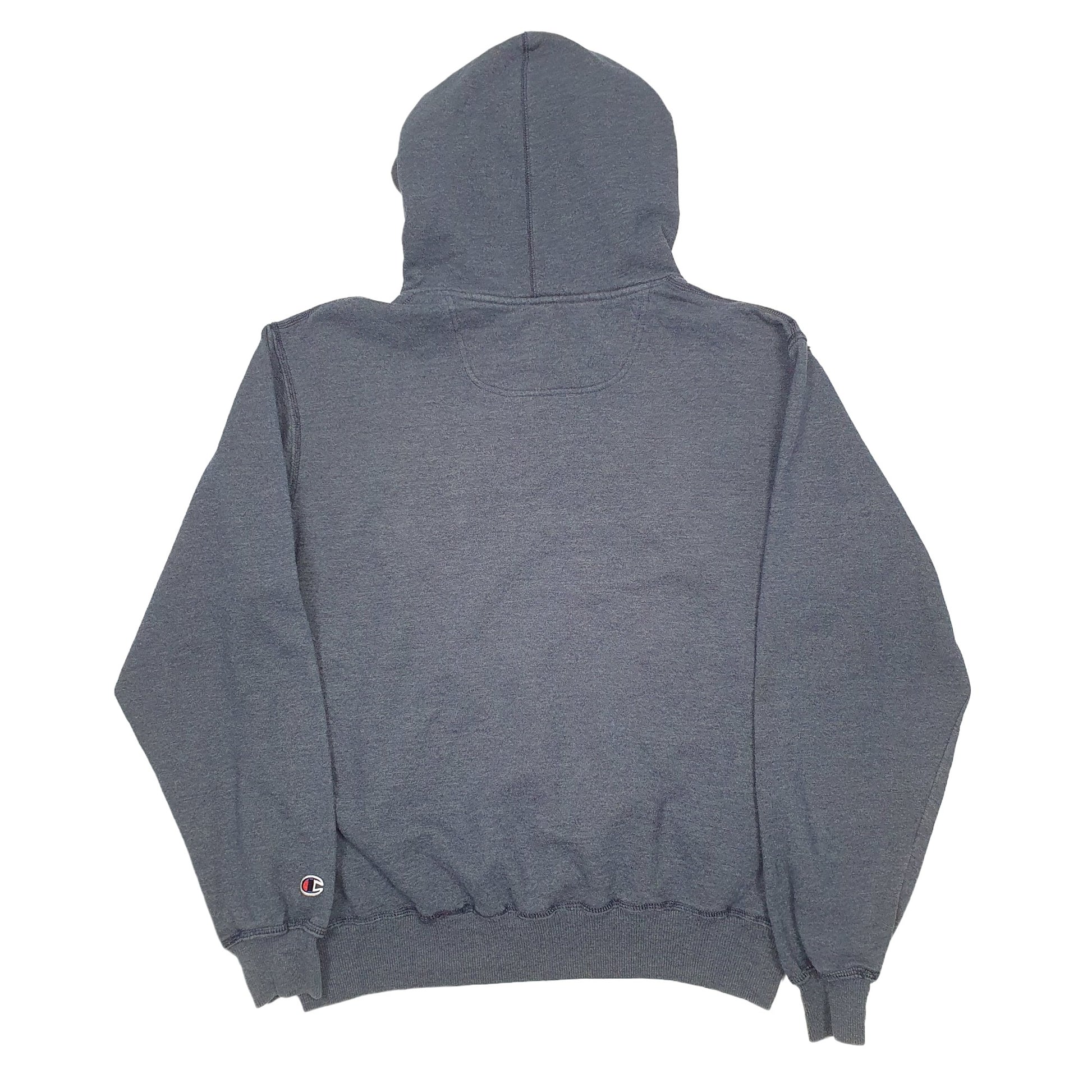 Mens Grey Champion Spellout Hoodie Jumper