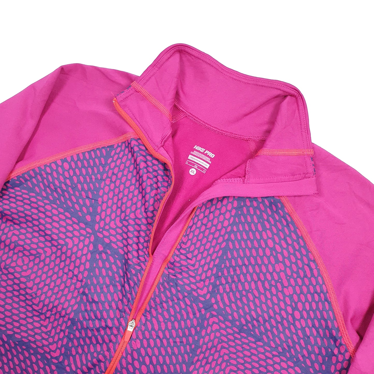 Nike Pro Dri Fit Quarter Zip XL Pink