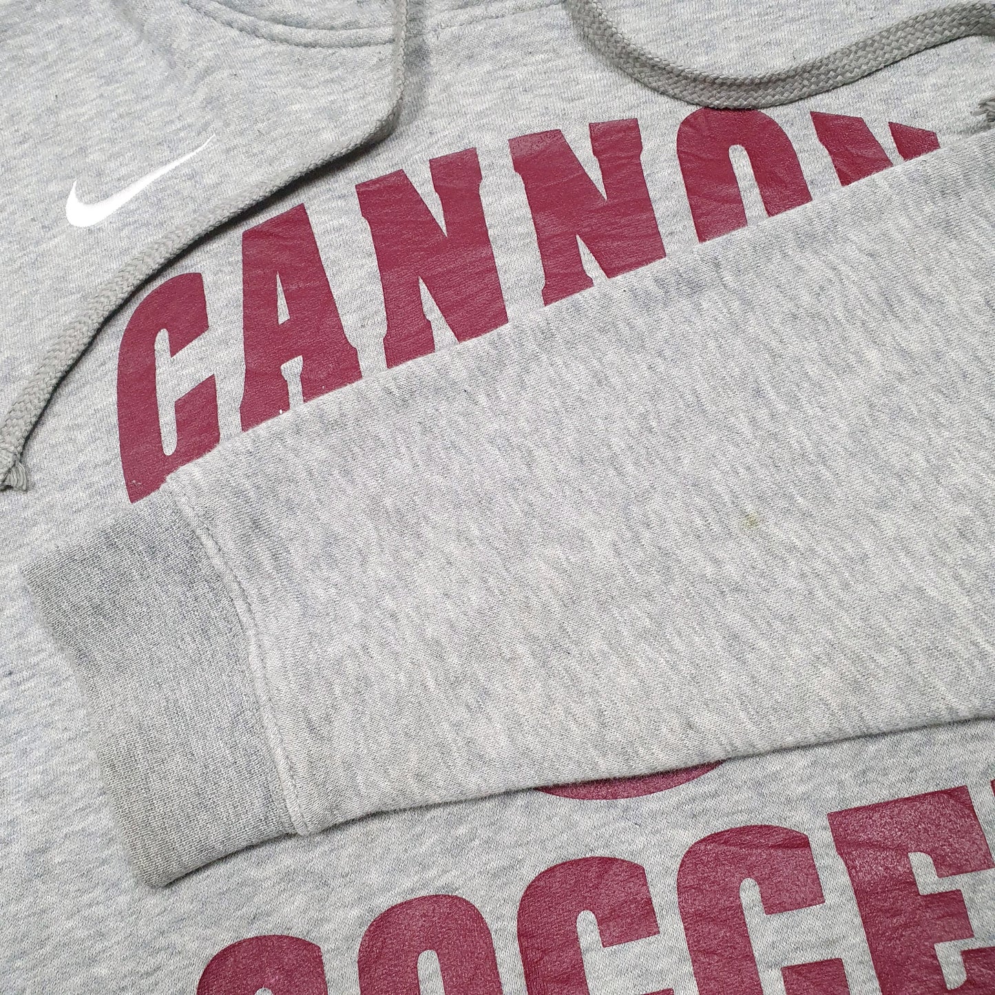 Mens Grey Nike Cannon Soccer Panthers Hoodie Jumper