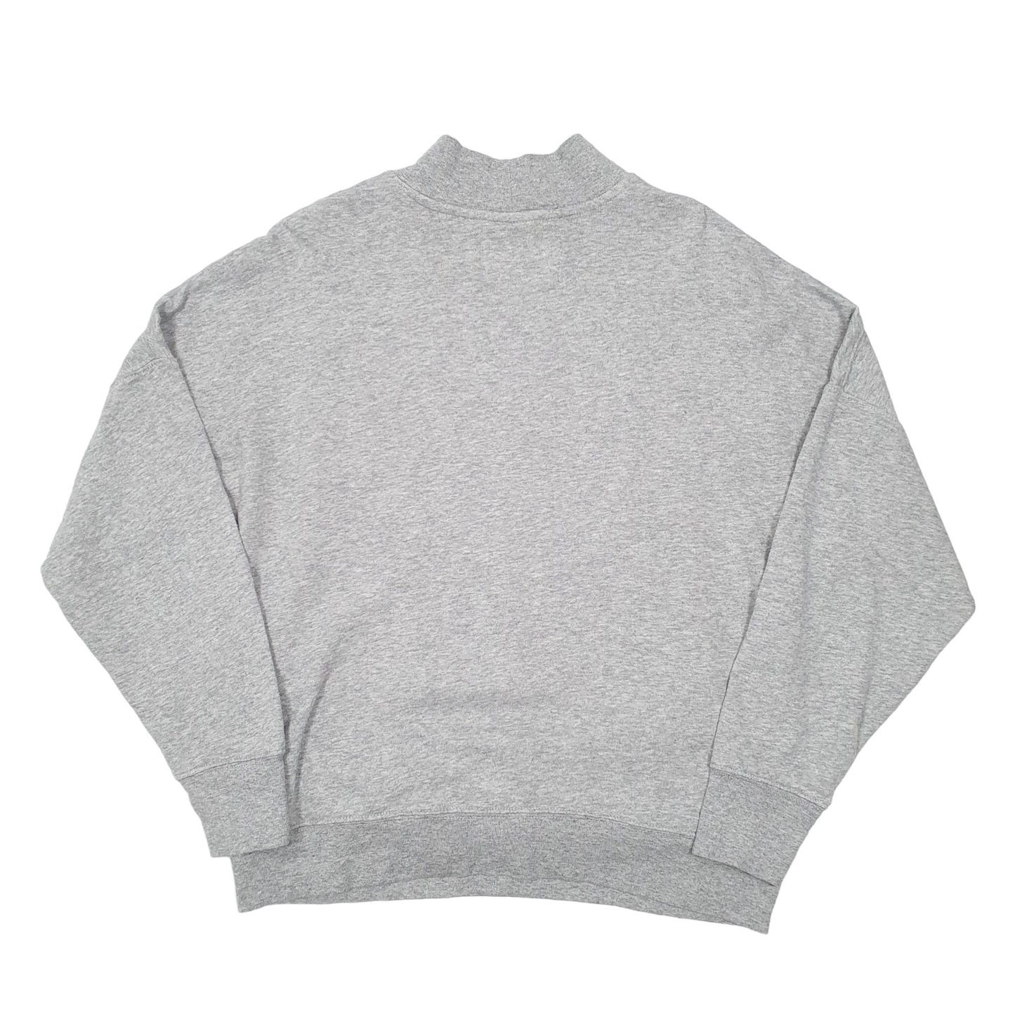 Womens Grey Calvin Klein Sweatshirt Turtle Neck Crewneck Jumper