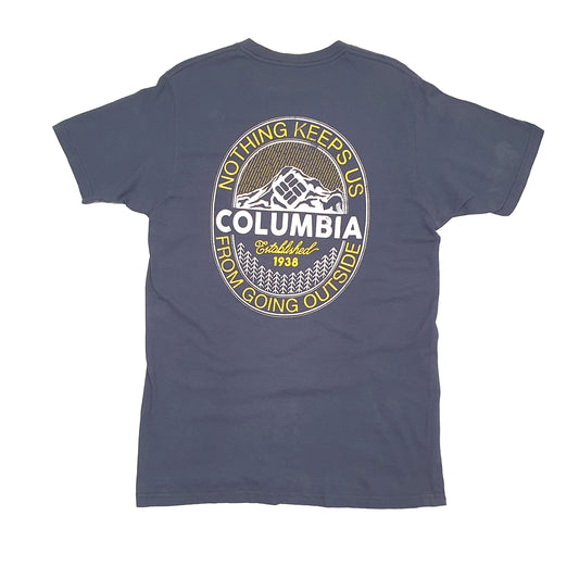 Mens Navy Columbia Sportswear  Short Sleeve T Shirt