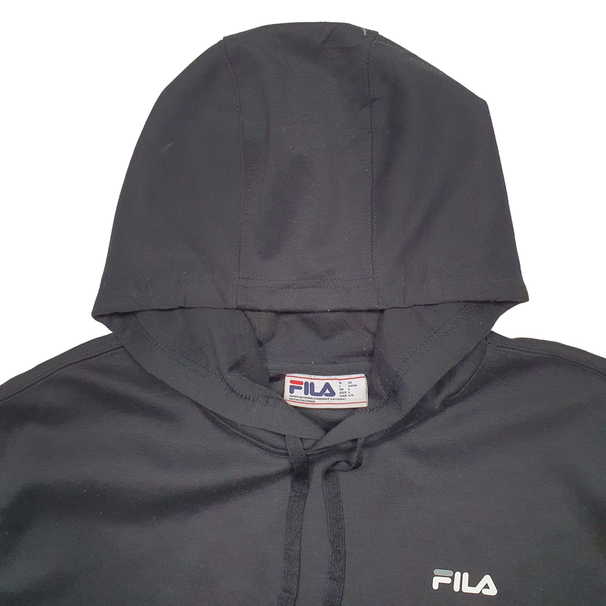 Mens Black Fila  Hoodie Jumper