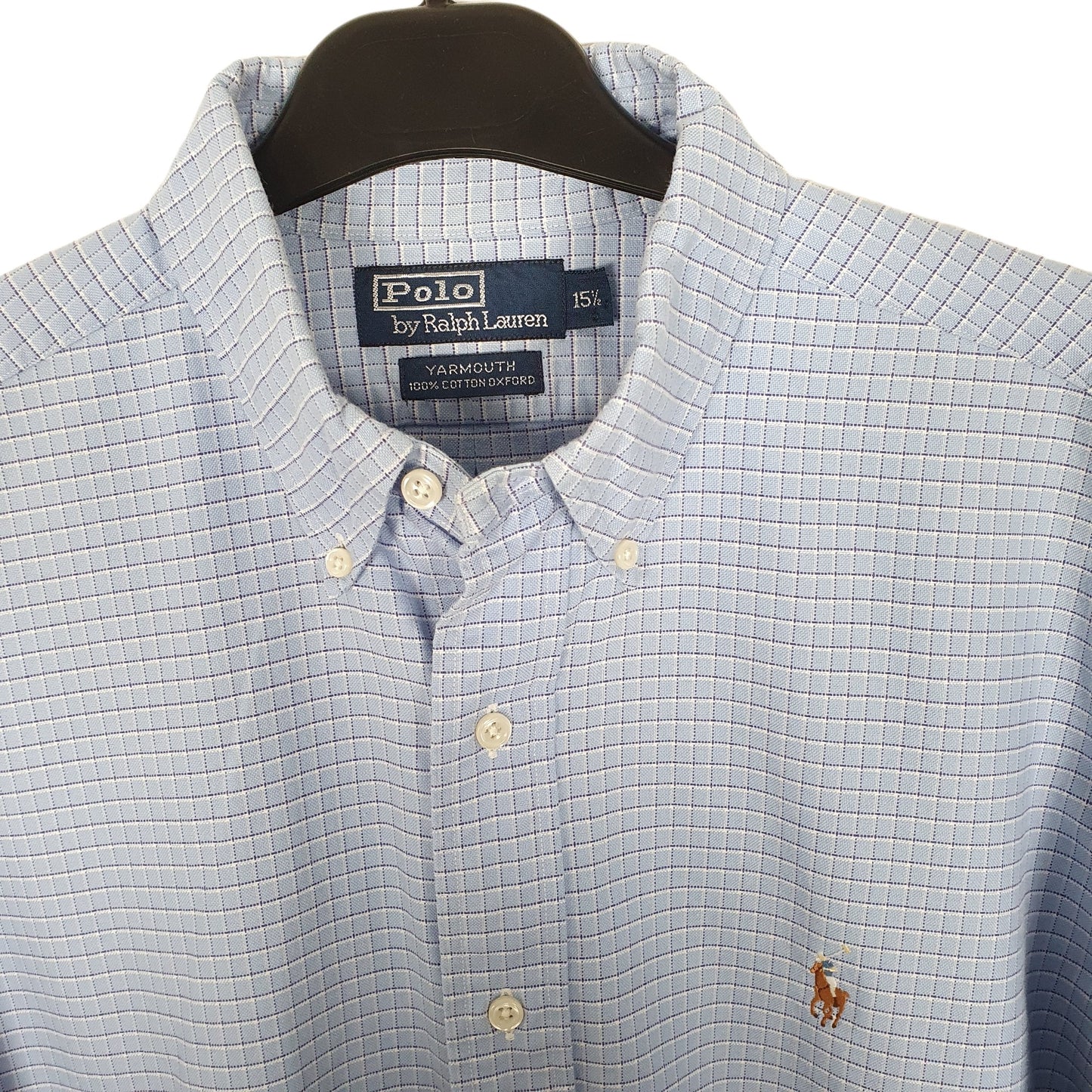 Ralph Lauren Long Sleeve Yarmouth Fit Check Shirt Blue