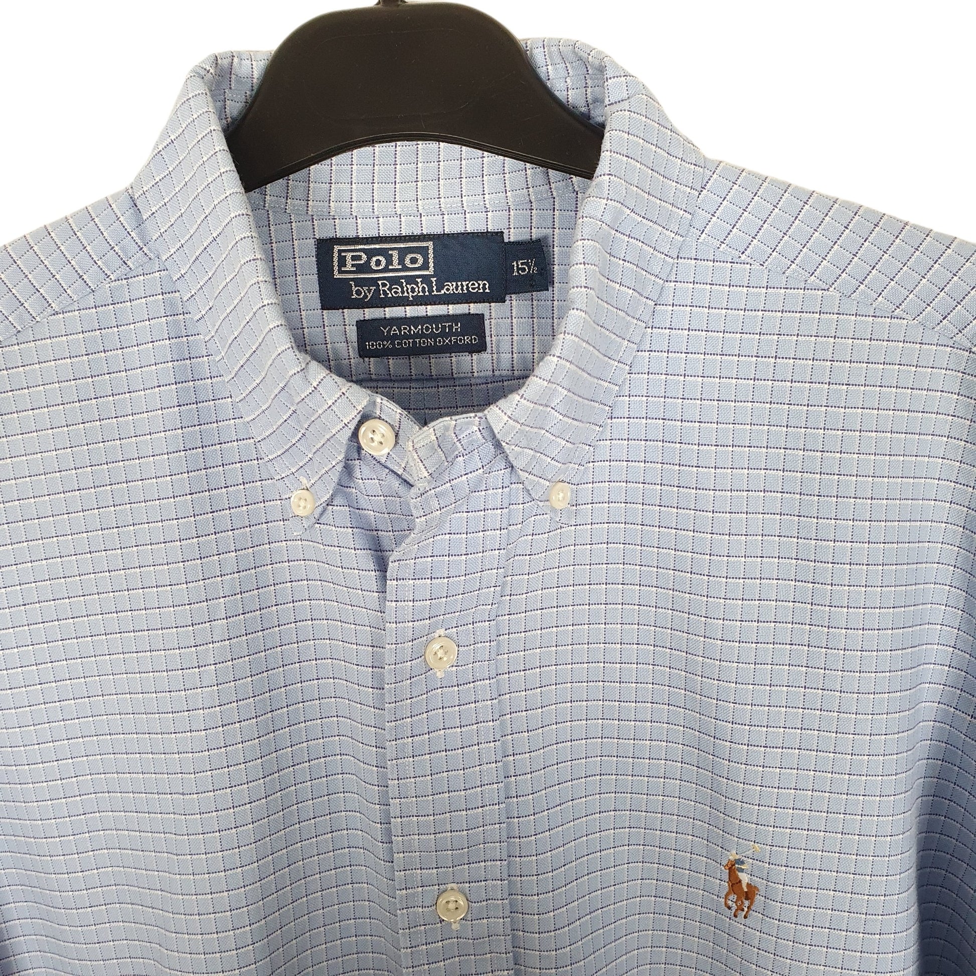 Ralph Lauren Long Sleeve Yarmouth Fit Check Shirt Blue