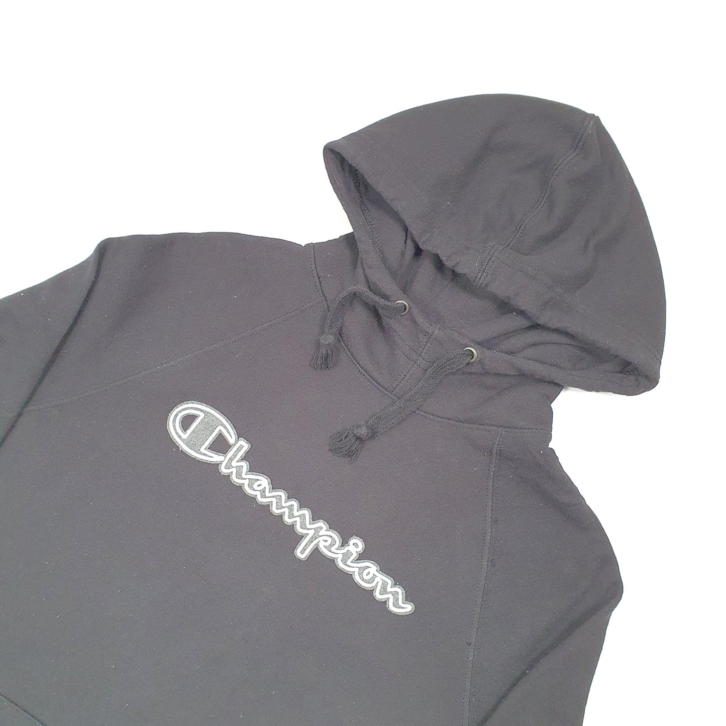 Champion Spellout Hoodie S Black