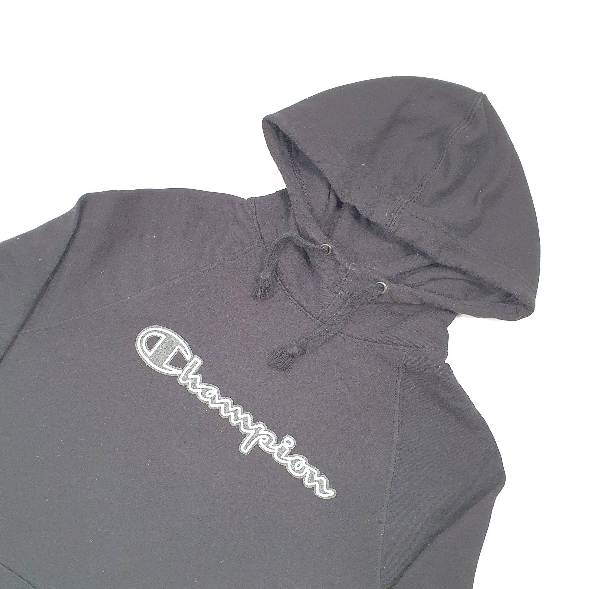 Champion Spellout Hoodie S Black