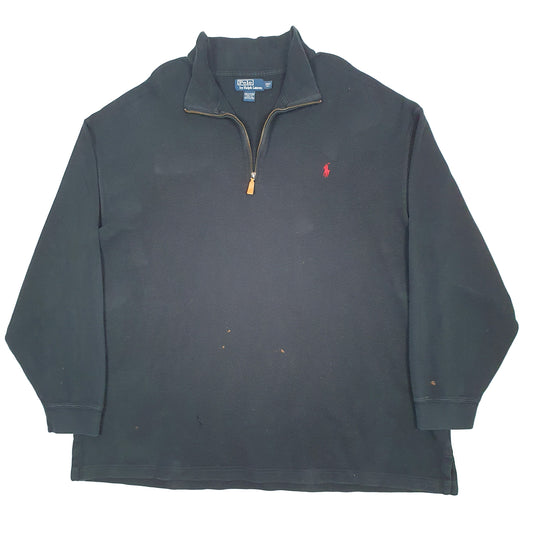 Mens Black Polo Ralph Lauren  Quarter Zip Jumper