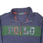 Mens Navy Polo Ralph Lauren Spellout Quarter Zip Jumper