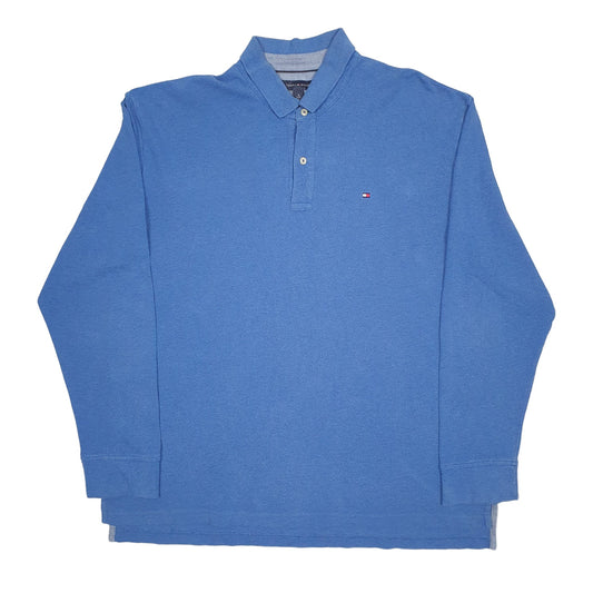 Mens Blue Tommy Hilfiger  Long Sleeve Polo Shirt