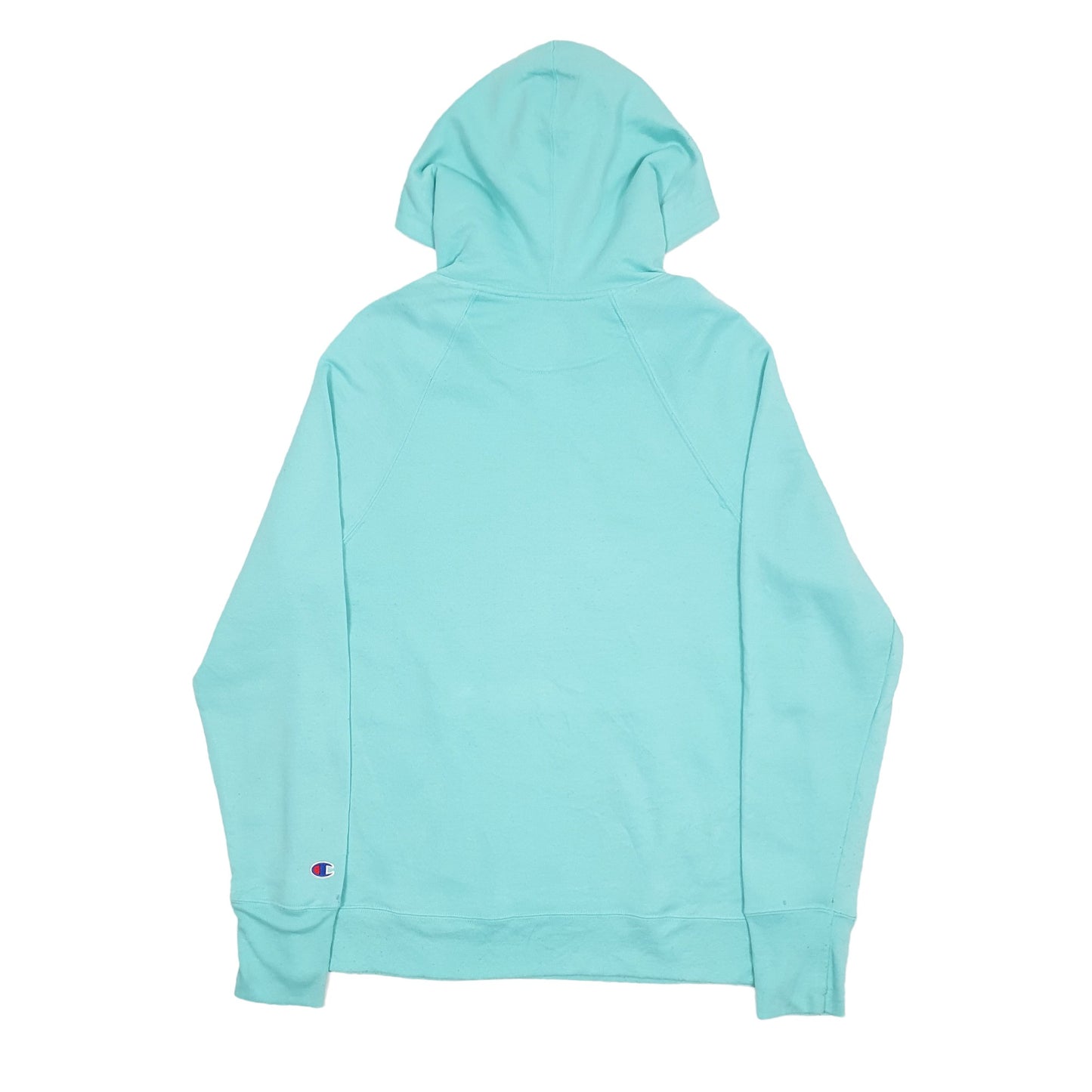 Womens Blue Champion Spellout Hoodie Jumper