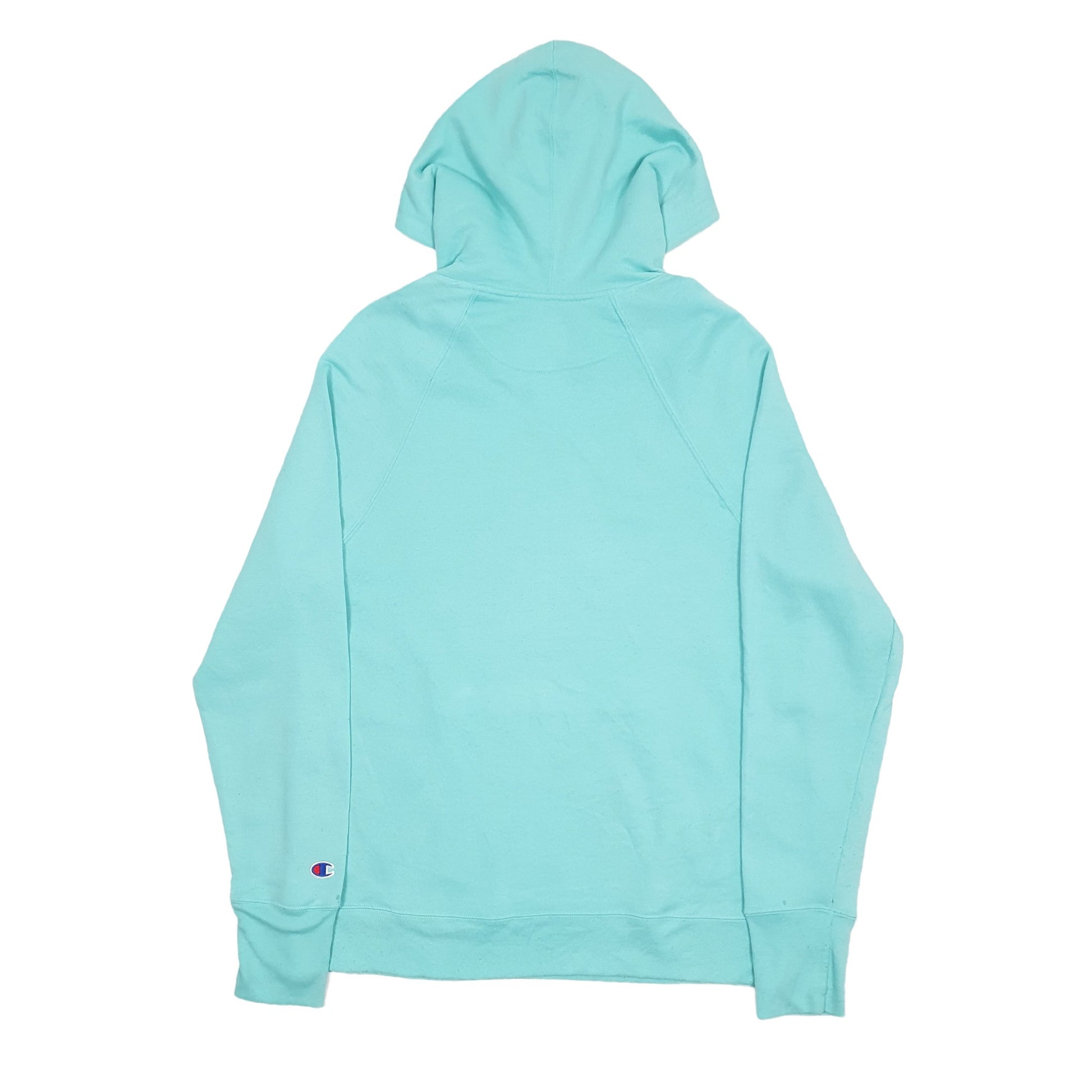 Womens Blue Champion Spellout Hoodie Jumper