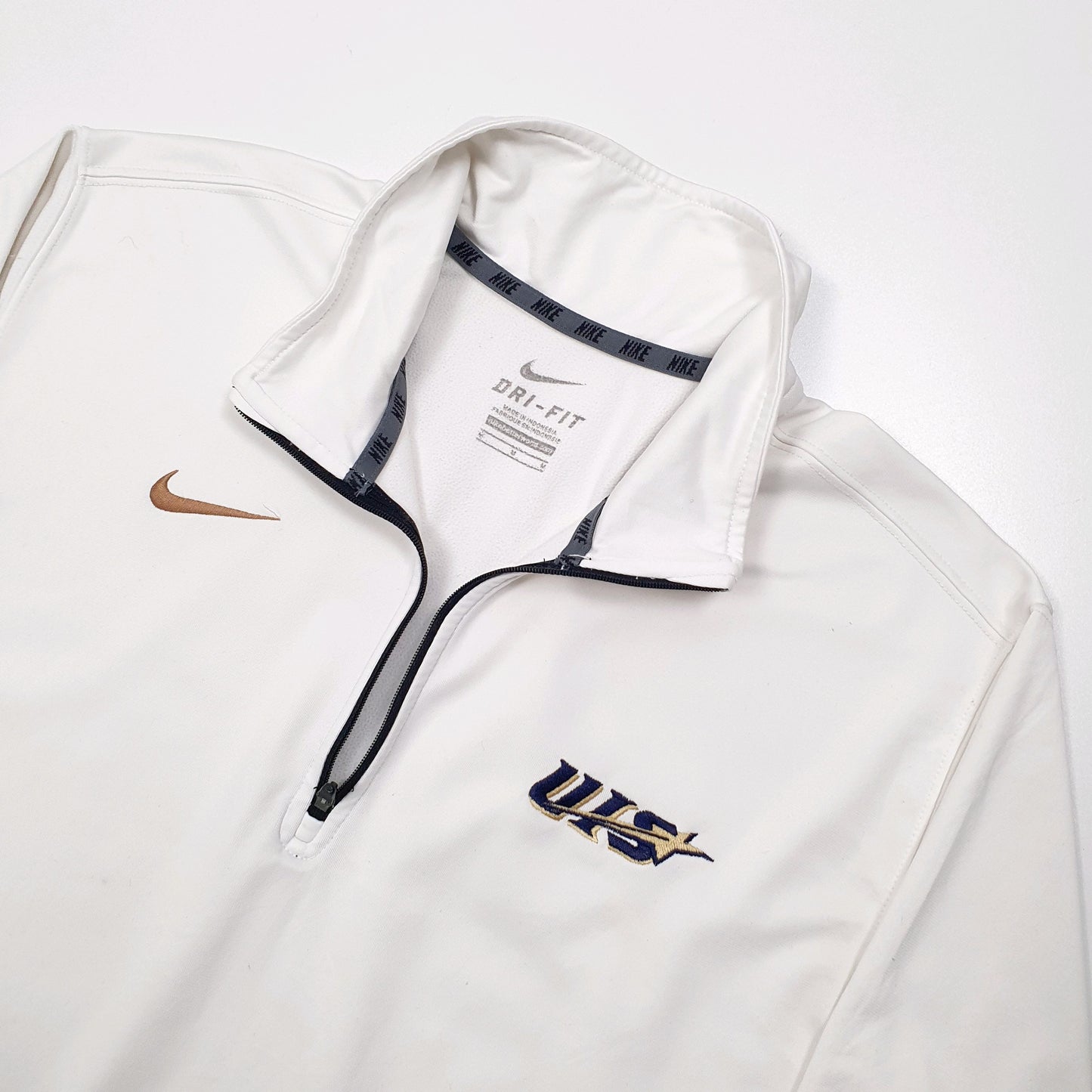 Nike Dri Fit Activewear Quarter Zip M White