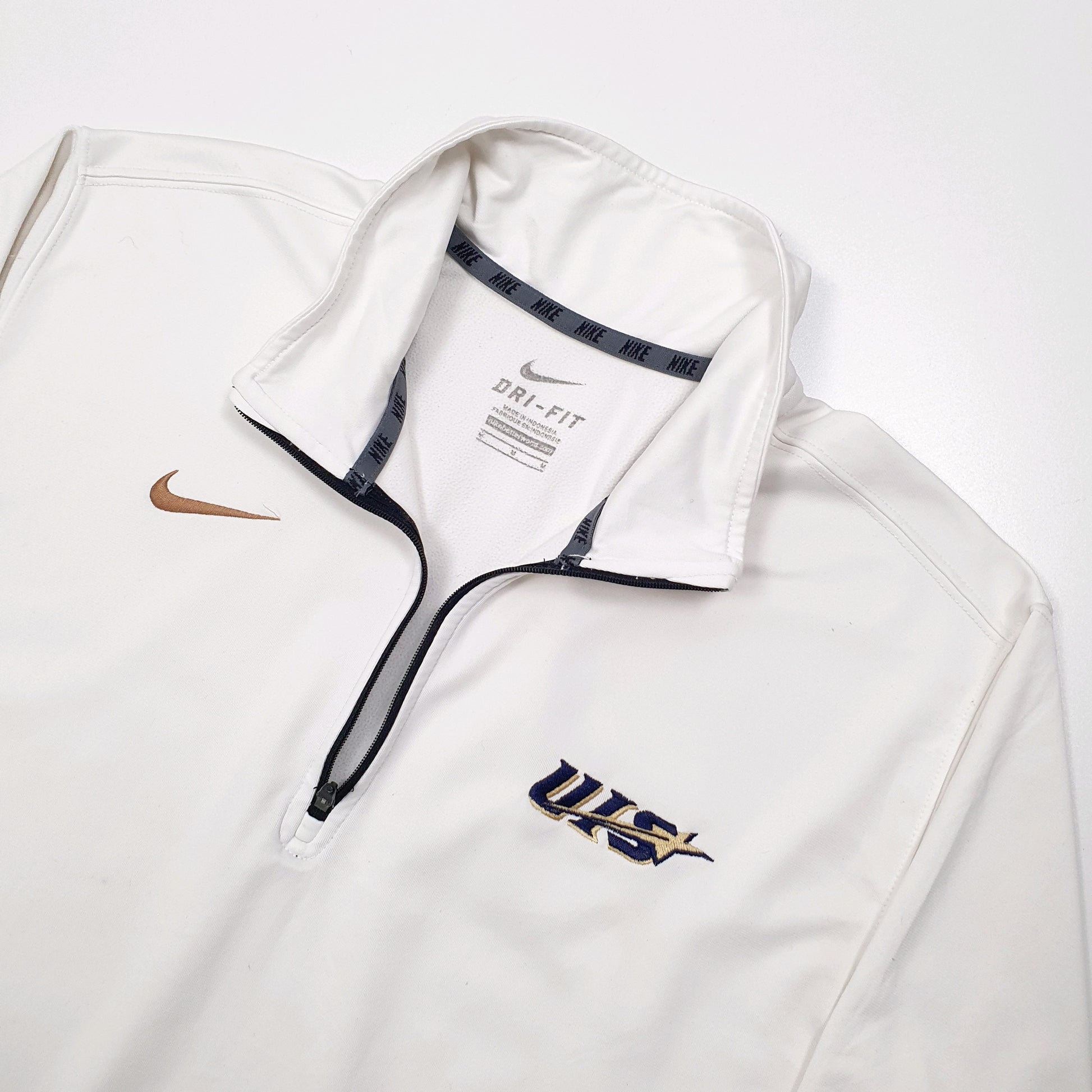 Nike Dri Fit Activewear Quarter Zip M White