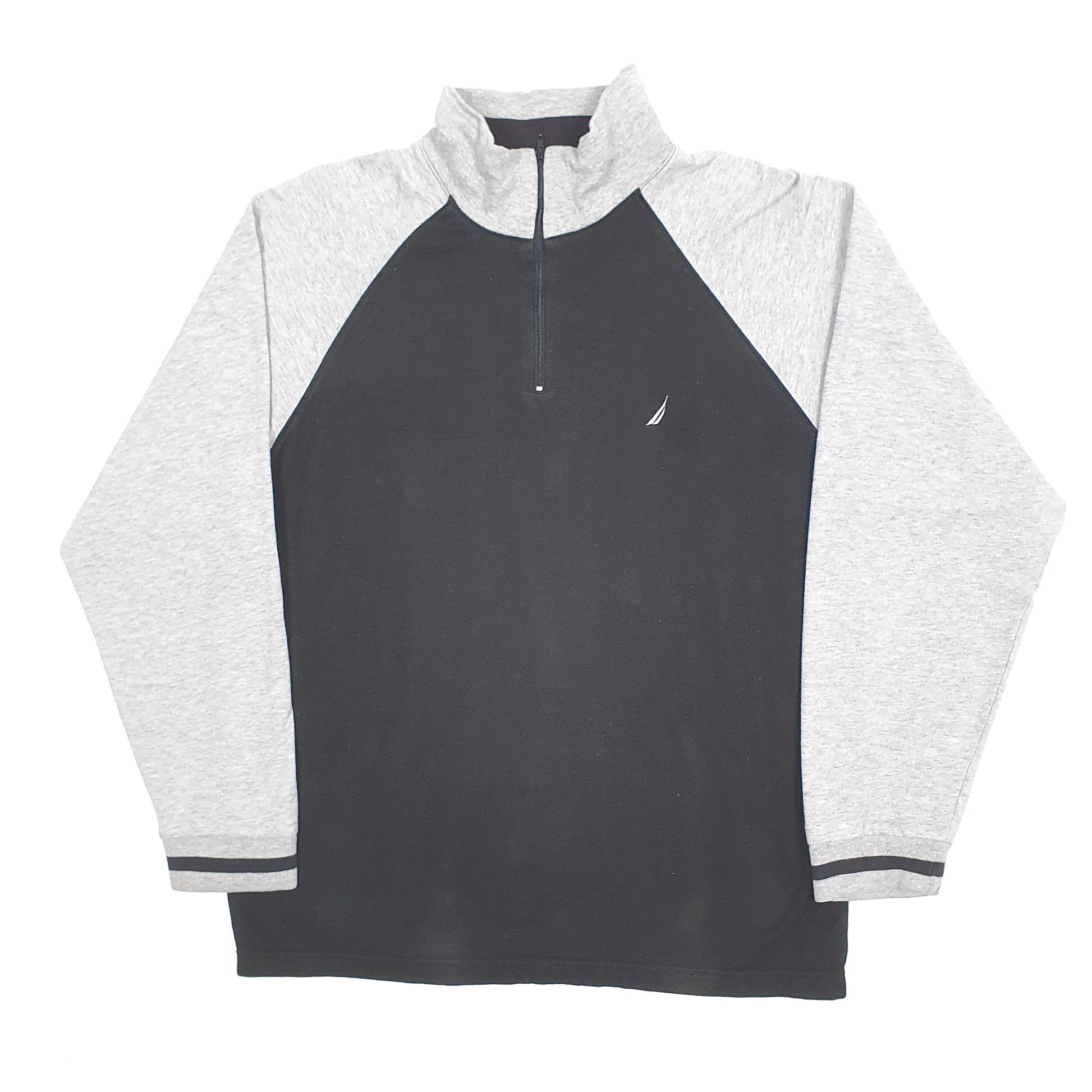 Mens Black Nautica  Quarter Zip Jumper