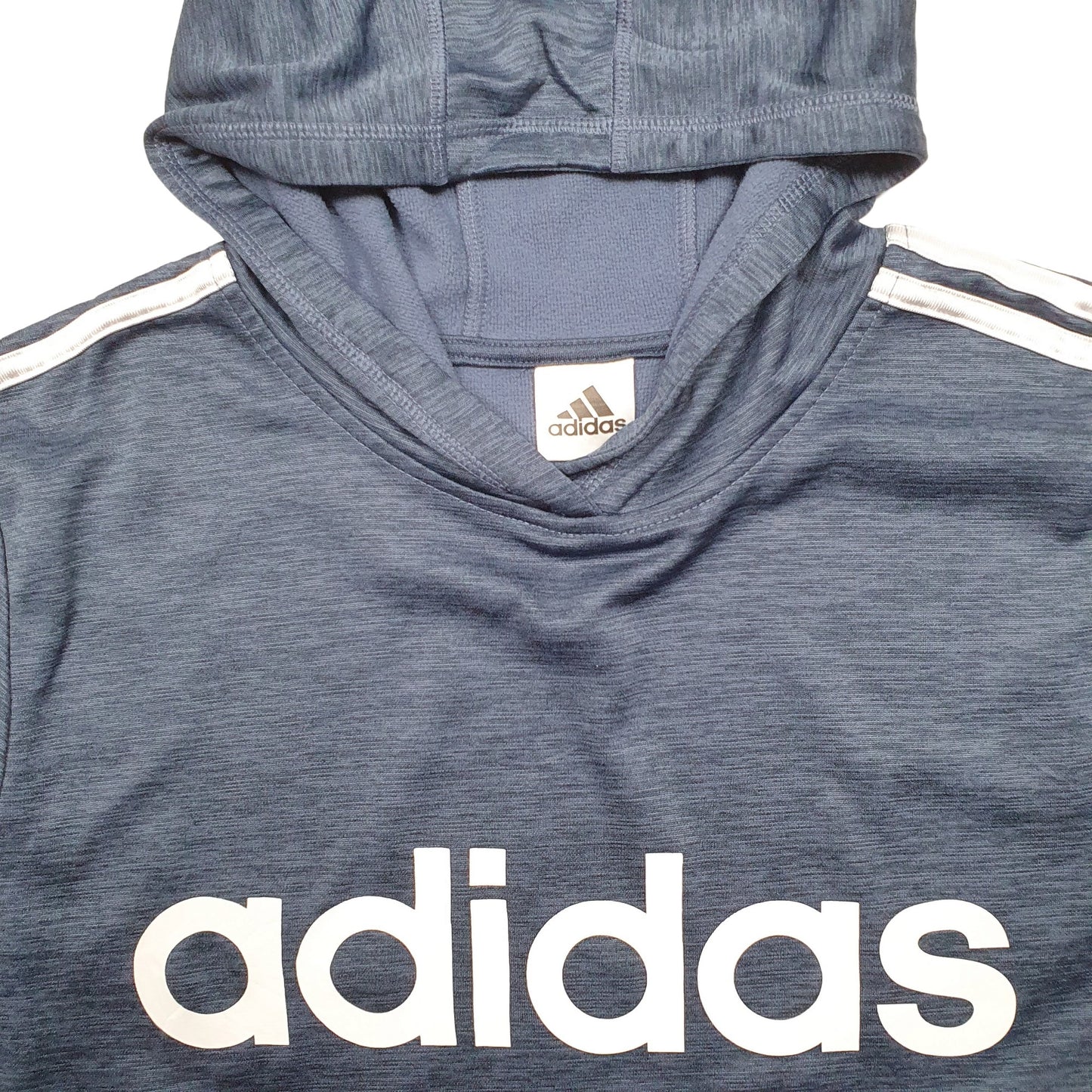 Womens Grey Adidas Spellout Hoodie Jumper