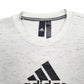 Mens White Adidas  Crewneck Jumper