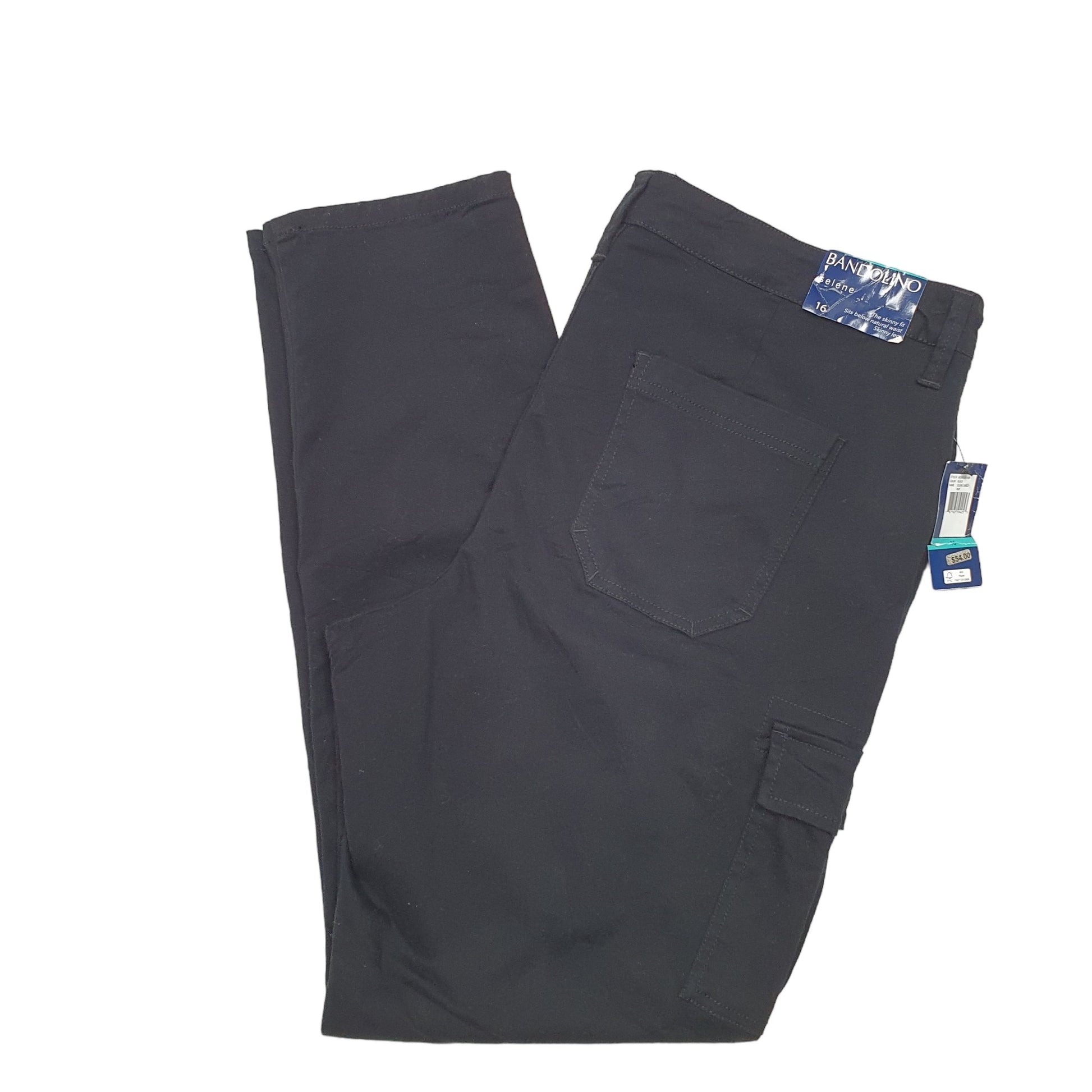 Womens Black Bandolino Combat Pants Cargo Trousers