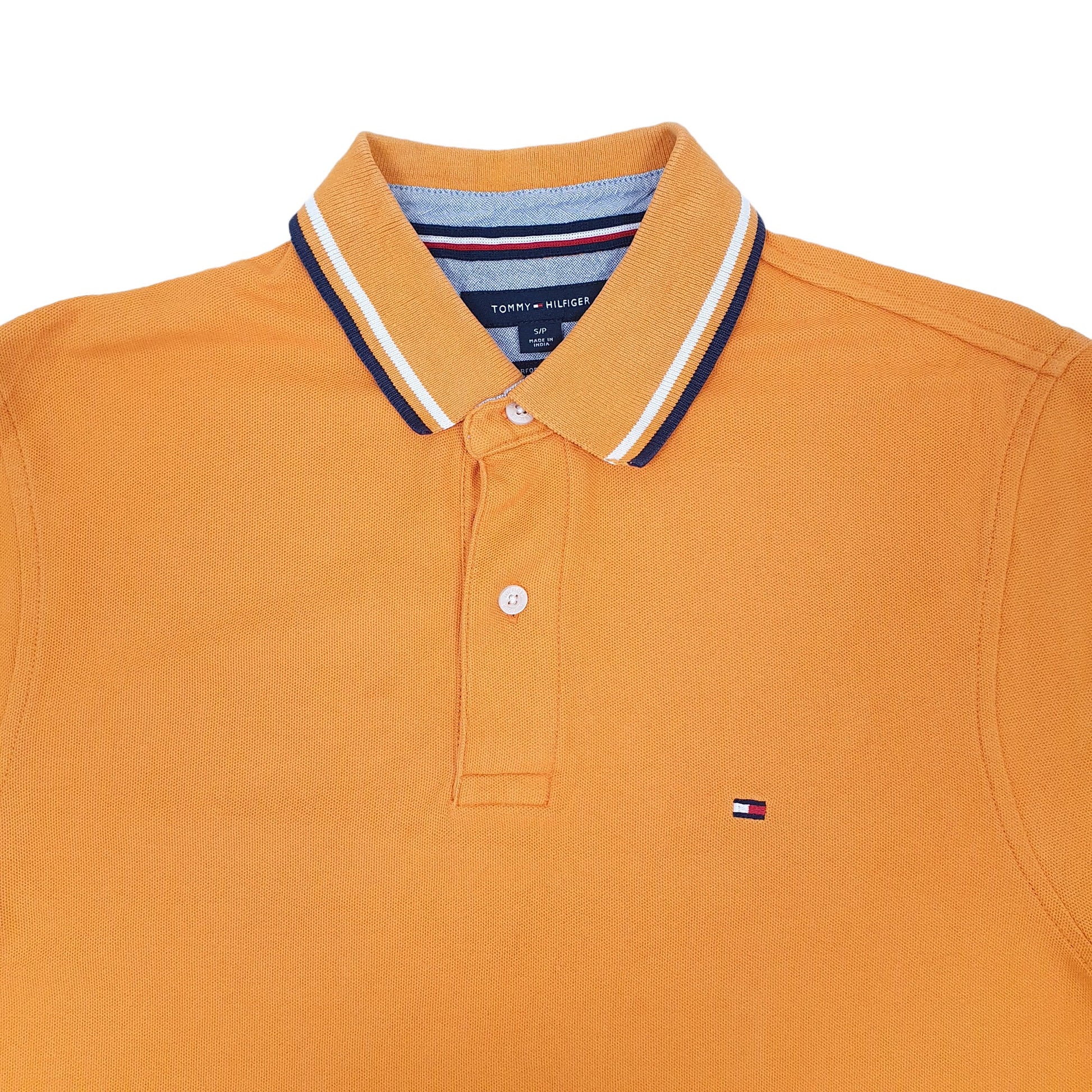 Mens Orange Tommy Hilfiger Performance Short Sleeve Polo Shirt