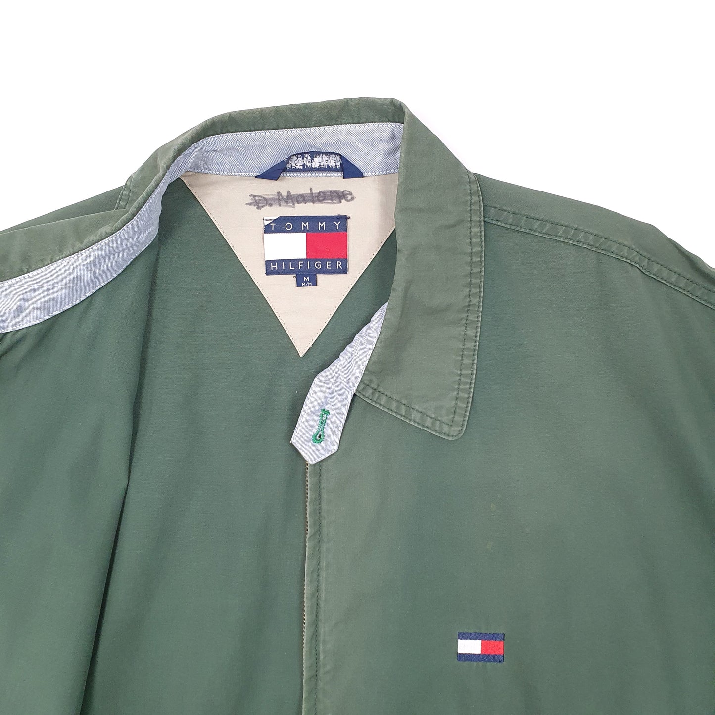 Mens Green Tommy Hilfiger Vintage Harrington Jacket Coat