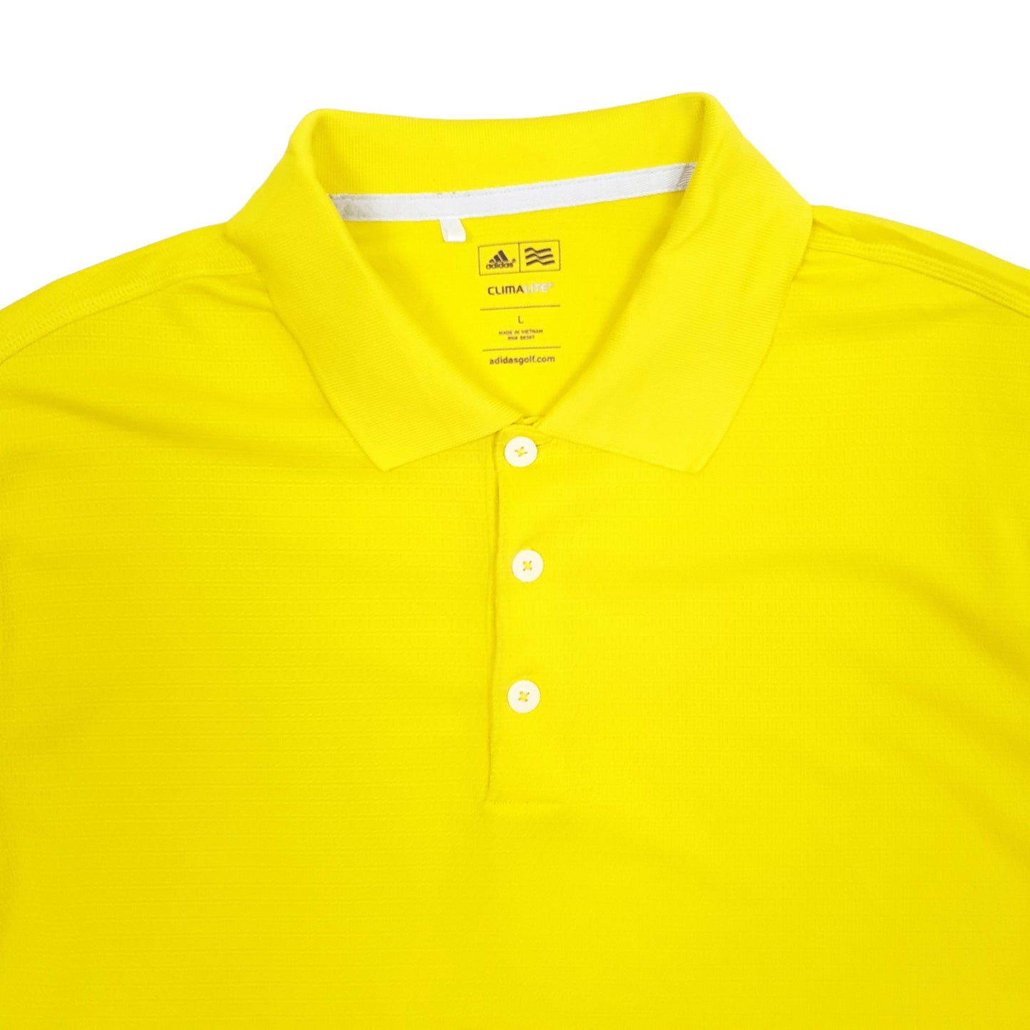 Adidas Short Sleeve Polyester Polo Shirt Yellow