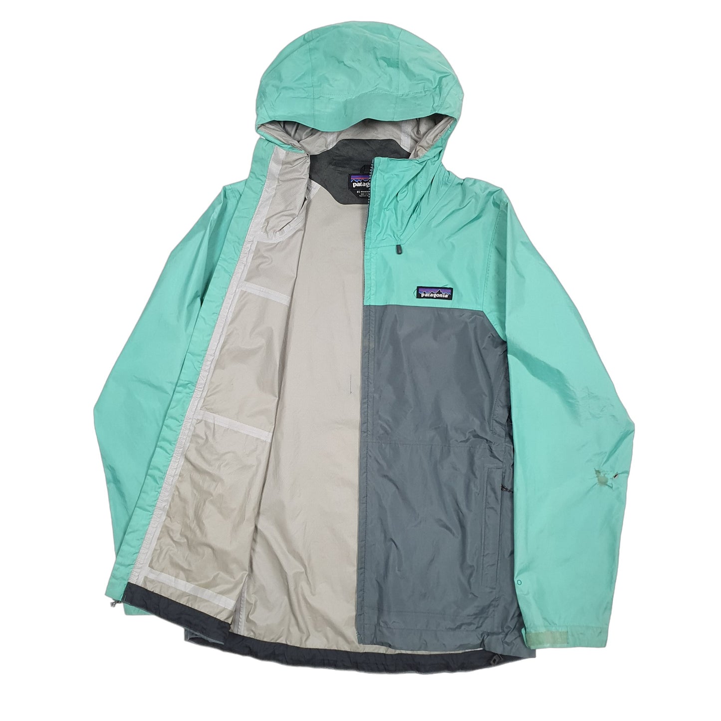 Womens Grey Patagonia Torrentshell Rain Coat Coat