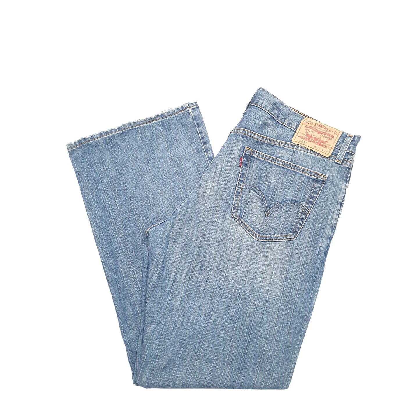 Levis 567 Bootcut Fit Jeans W36 L32 Blue