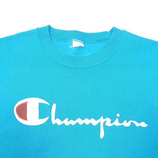 Mens Blue Champion  Crewneck Jumper