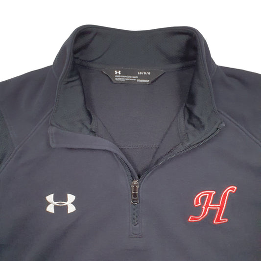 Mens Black Under Armour USA College Quarter Zip Jumper