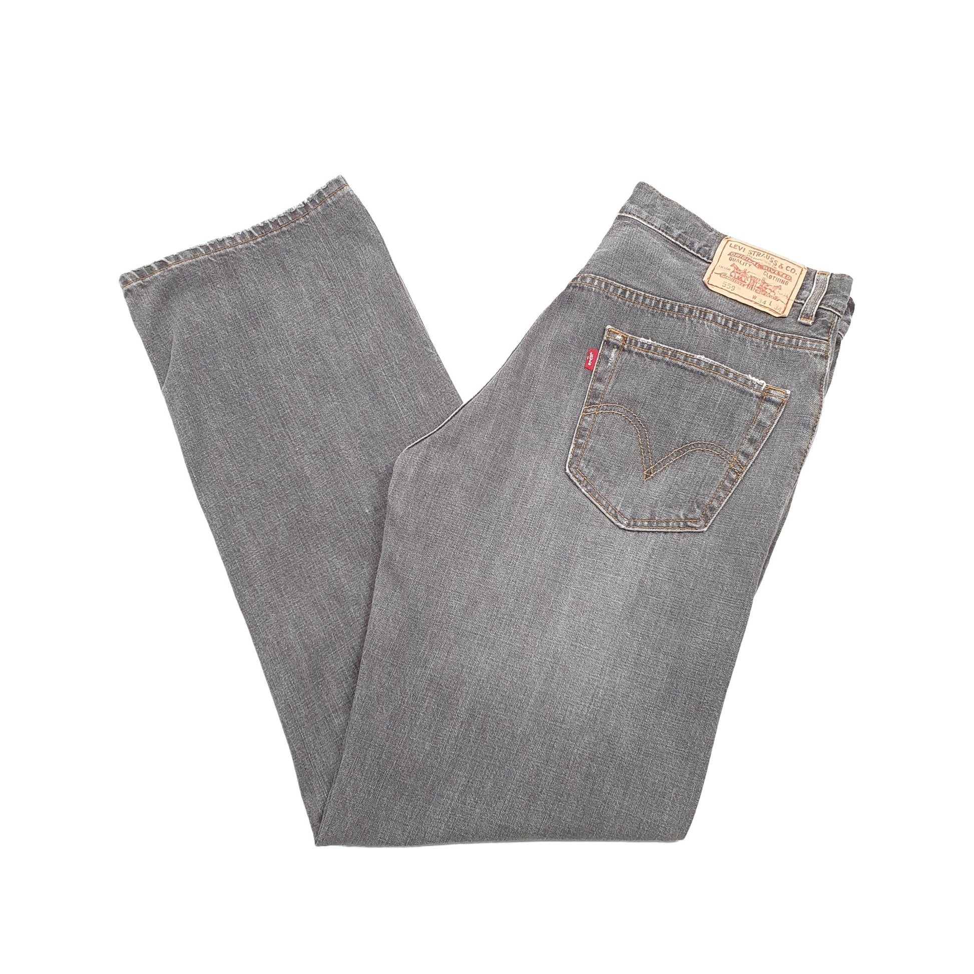 Levis 559 Relaxed Fit Jeans W34 L33 Grey
