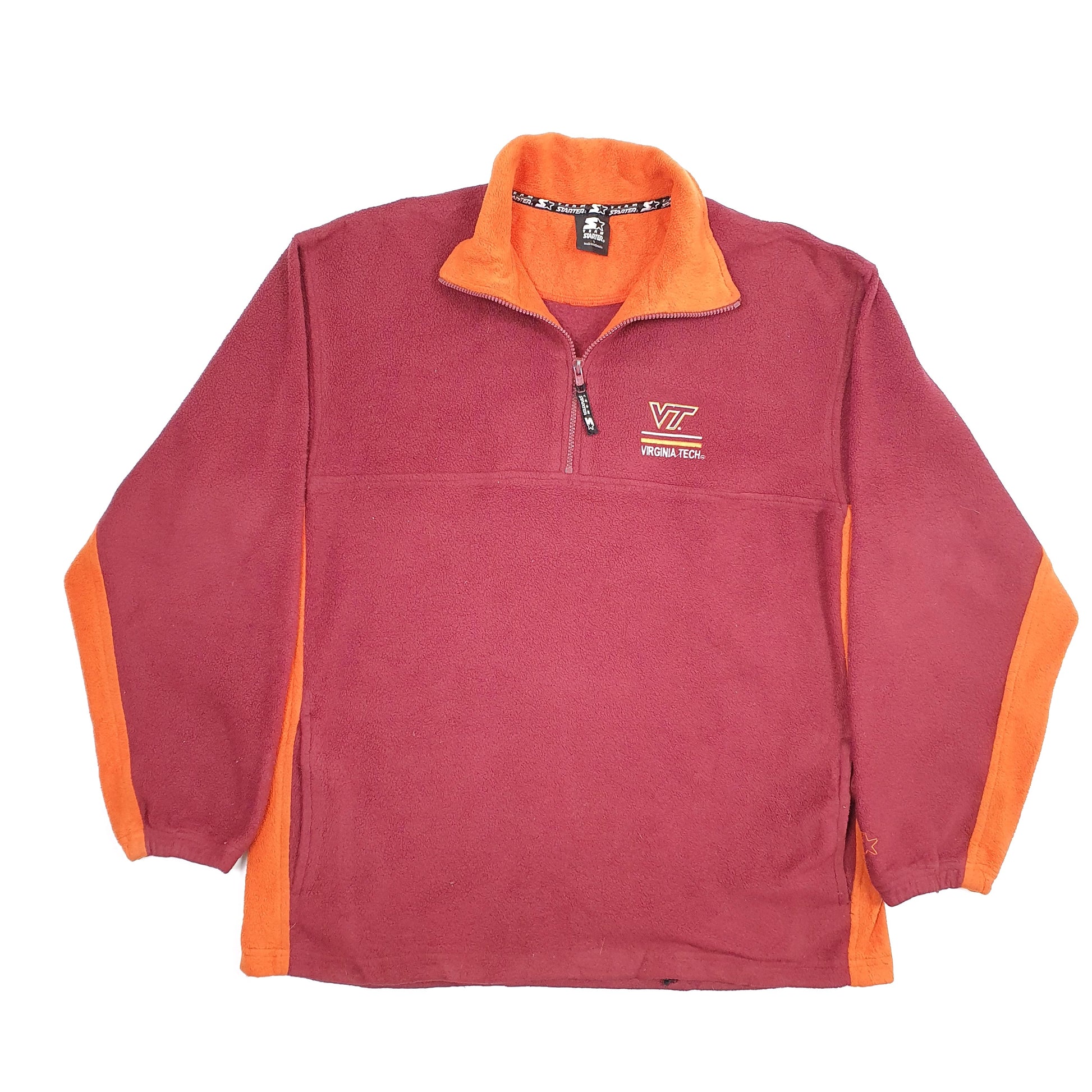 Starter Quarter Zip fleece top Fleece L Burgundy