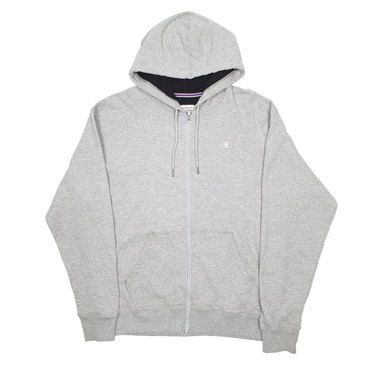 Mens Grey Champion Full Zip Jumper