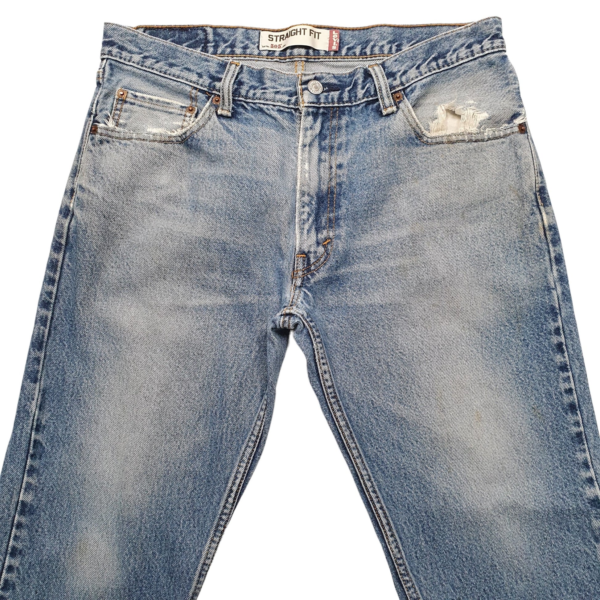 Levis 505 Regular Fit Jeans W34 L29 Blue