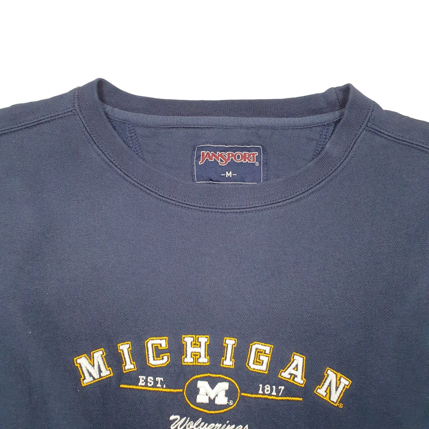 Mens Navy Jansport Michigan Wolverines Crewneck Jumper