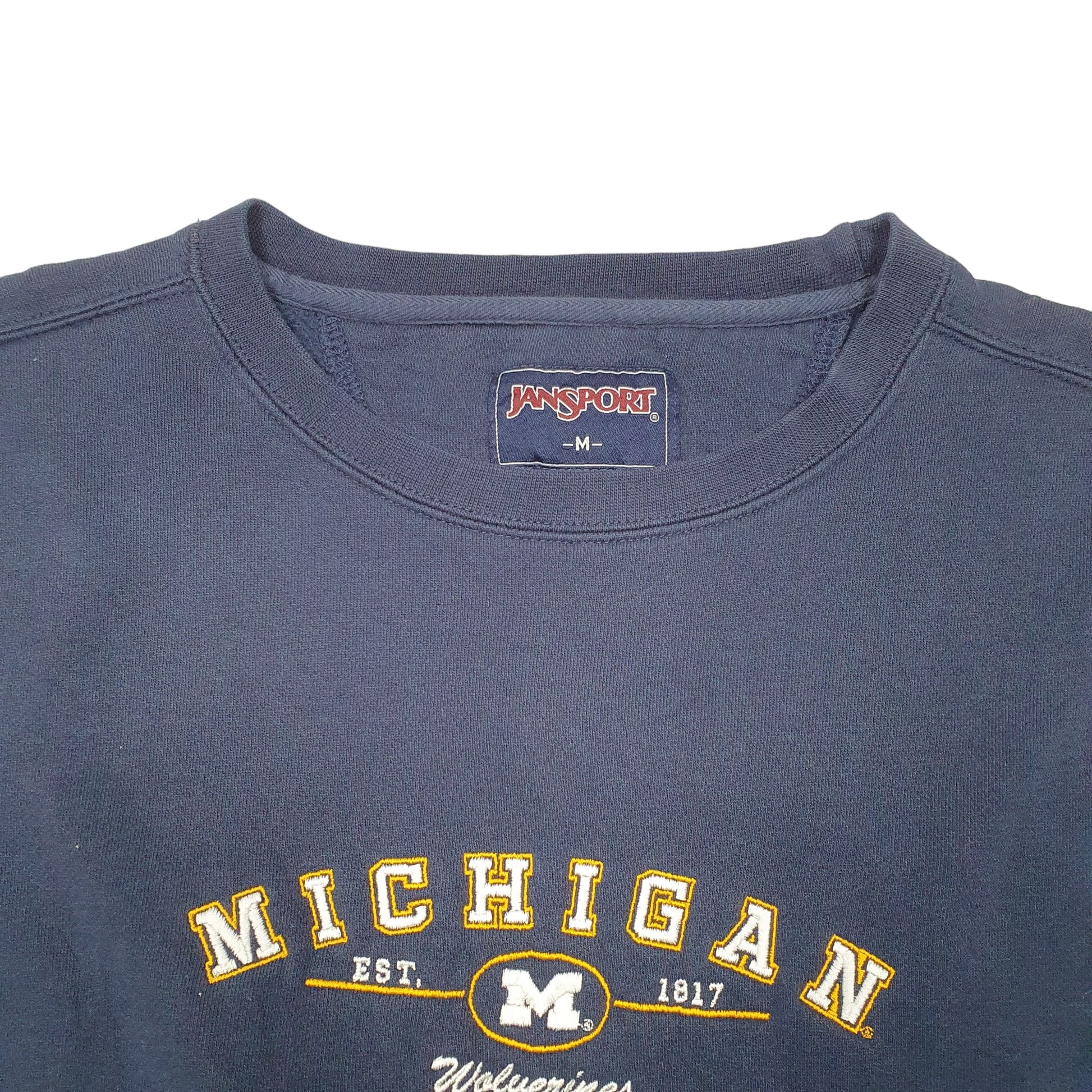 Mens Navy Jansport Michigan Wolverines Crewneck Jumper