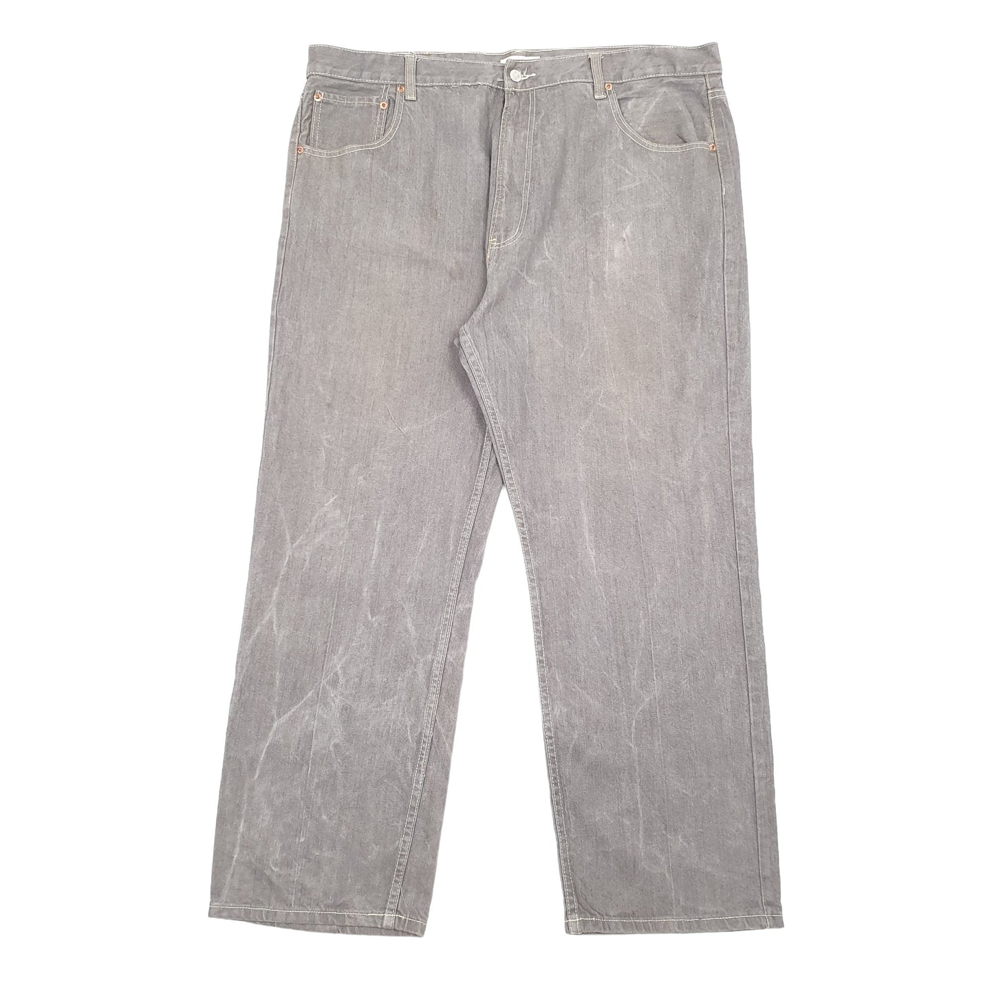 Members Property Relaxed Straight Fit Jeans W42 L32 Grey
