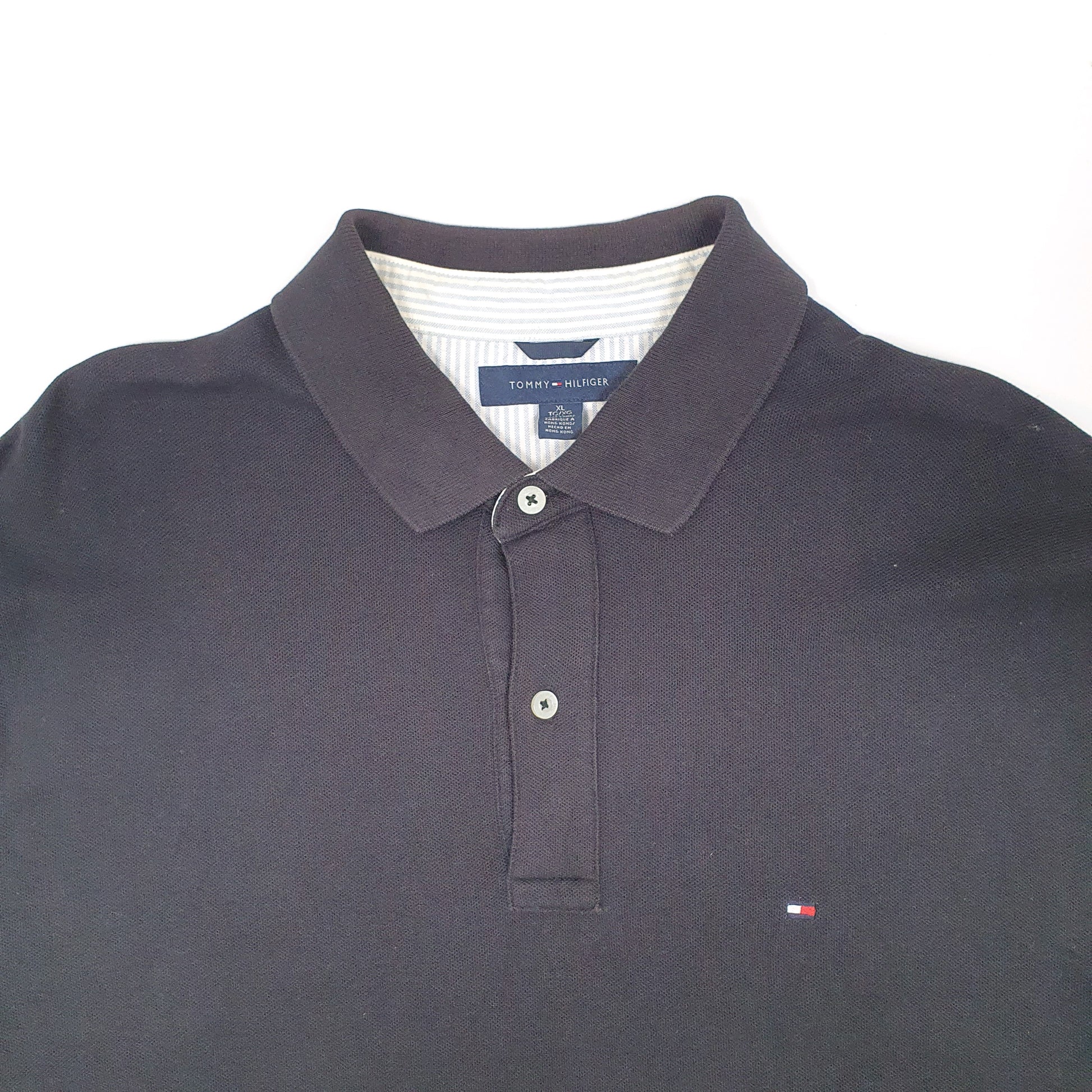 Mens Black Tommy Hilfiger  Short Sleeve Polo Shirt
