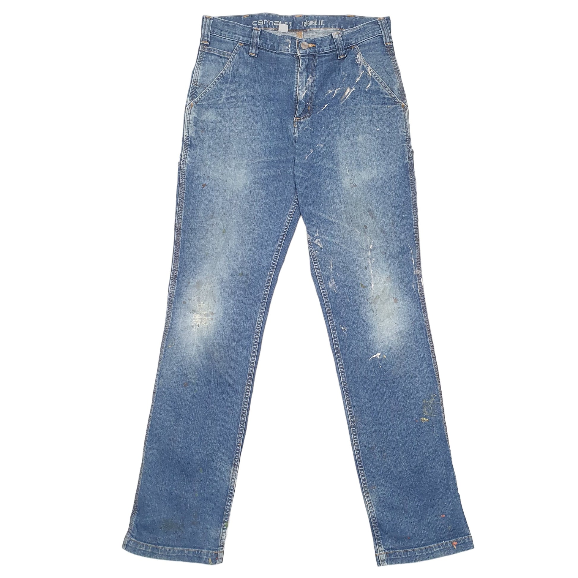 Mens Blue Carhartt Relaxed Flex Carpenter JeansW34 L34