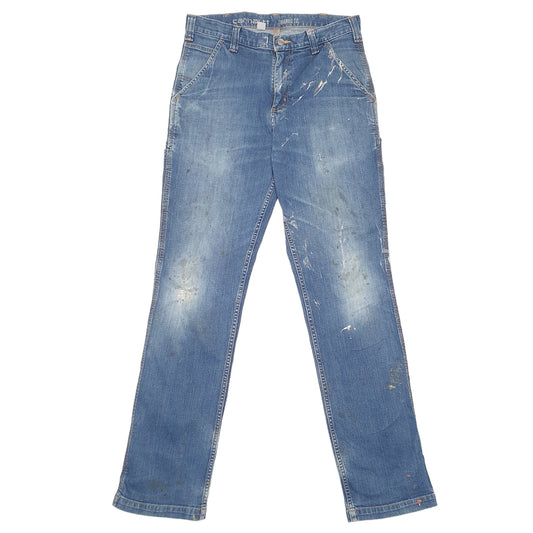 Mens Blue Carhartt Relaxed Flex Carpenter JeansW34 L34