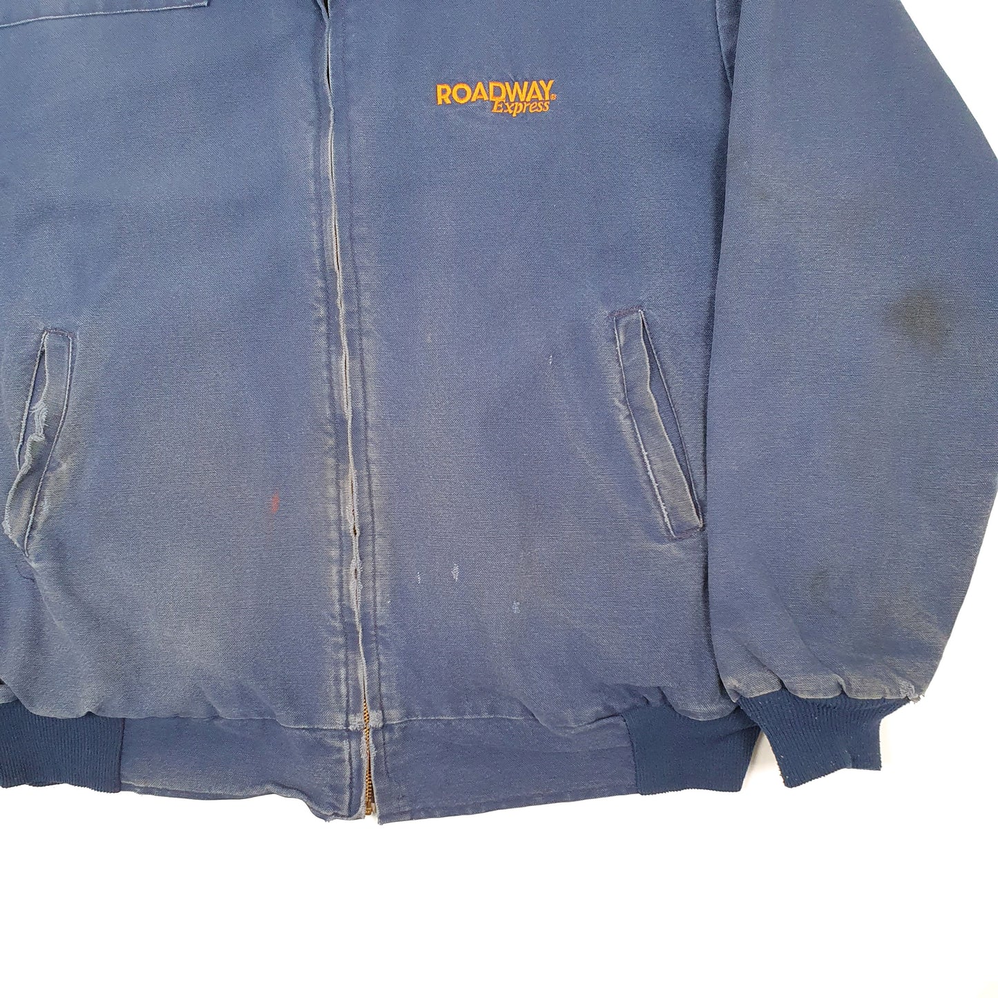 Mens Blue Pella Carpet Lined Made in USA Vintage Workwear Jacket Coat