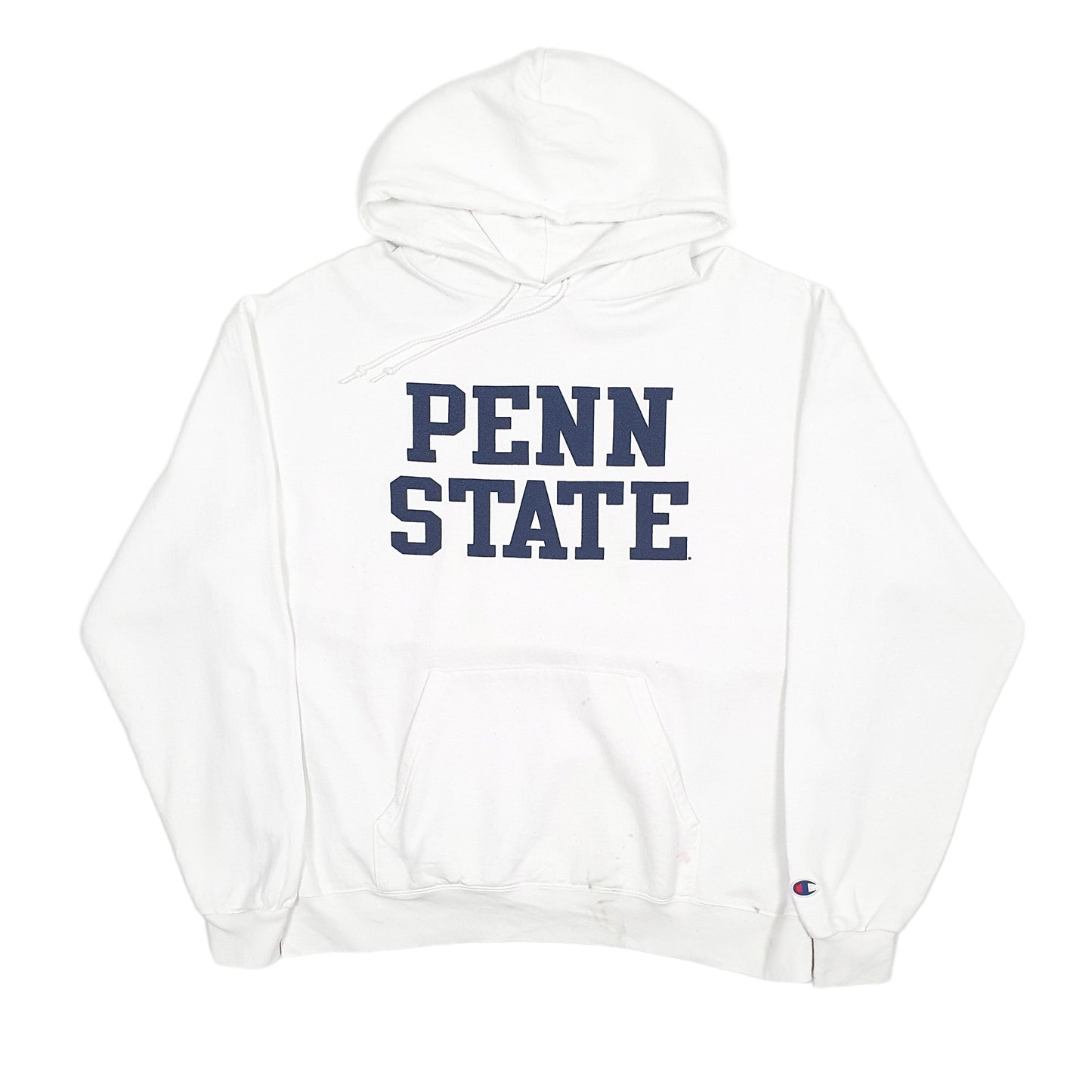 Mens White Champion USA College Penn State Hoodie Jumper